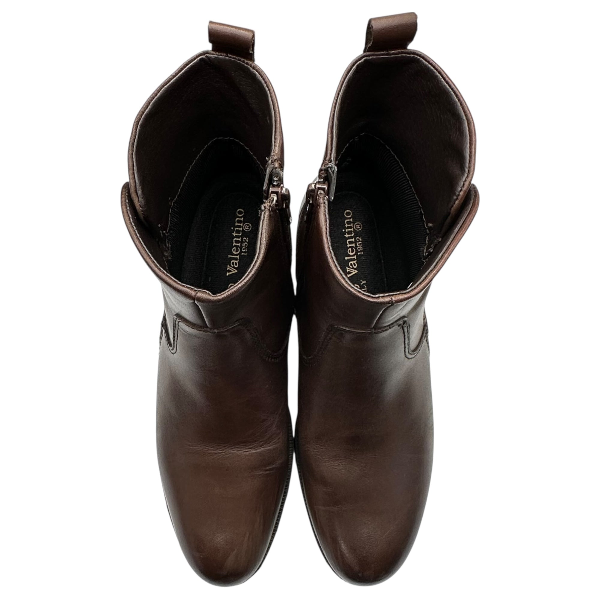 GIANO VALENTINO(ジアーノバレンティノ) Side Zip Short Boots サイドジップ ショート ブーツ 38 ブラウン