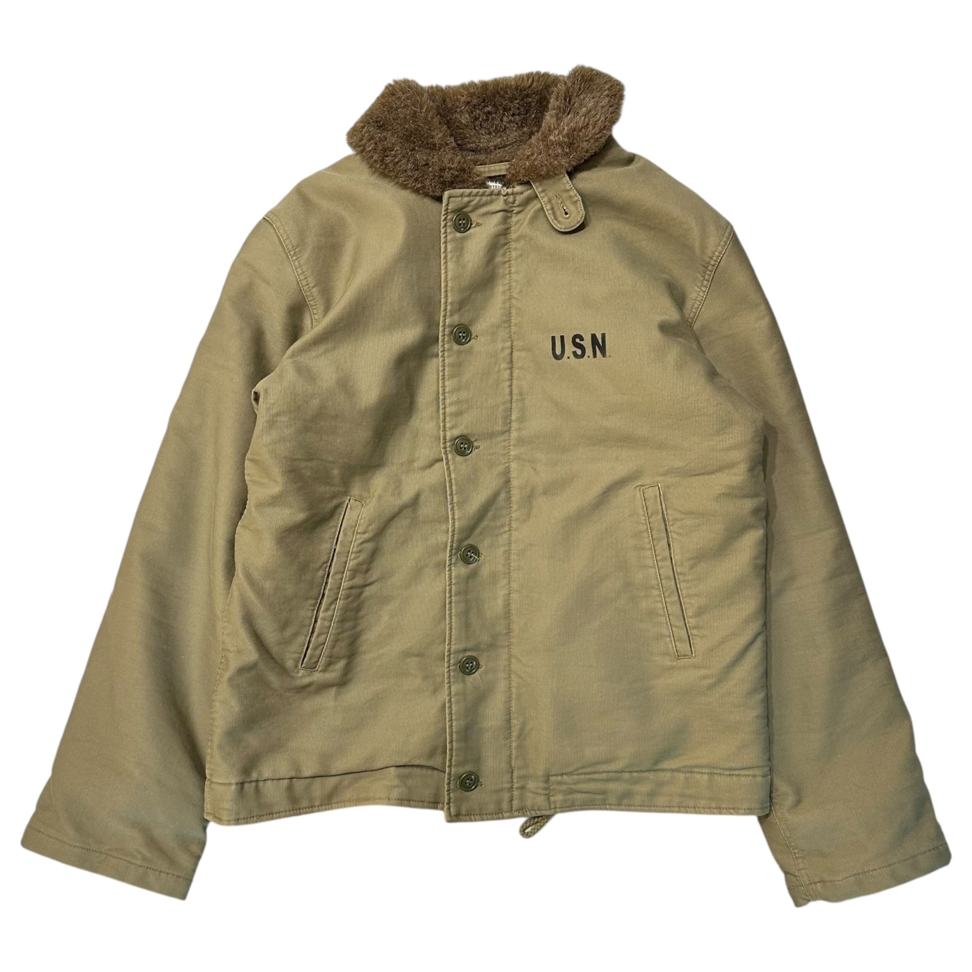NAVY DEPARTMENT(ネイビーデパートメント) U.S.N. N-1 Deck Jacket デッキ ジャケット NXsx15122 M ベージュ TALON US ミリタリー YMCL KY