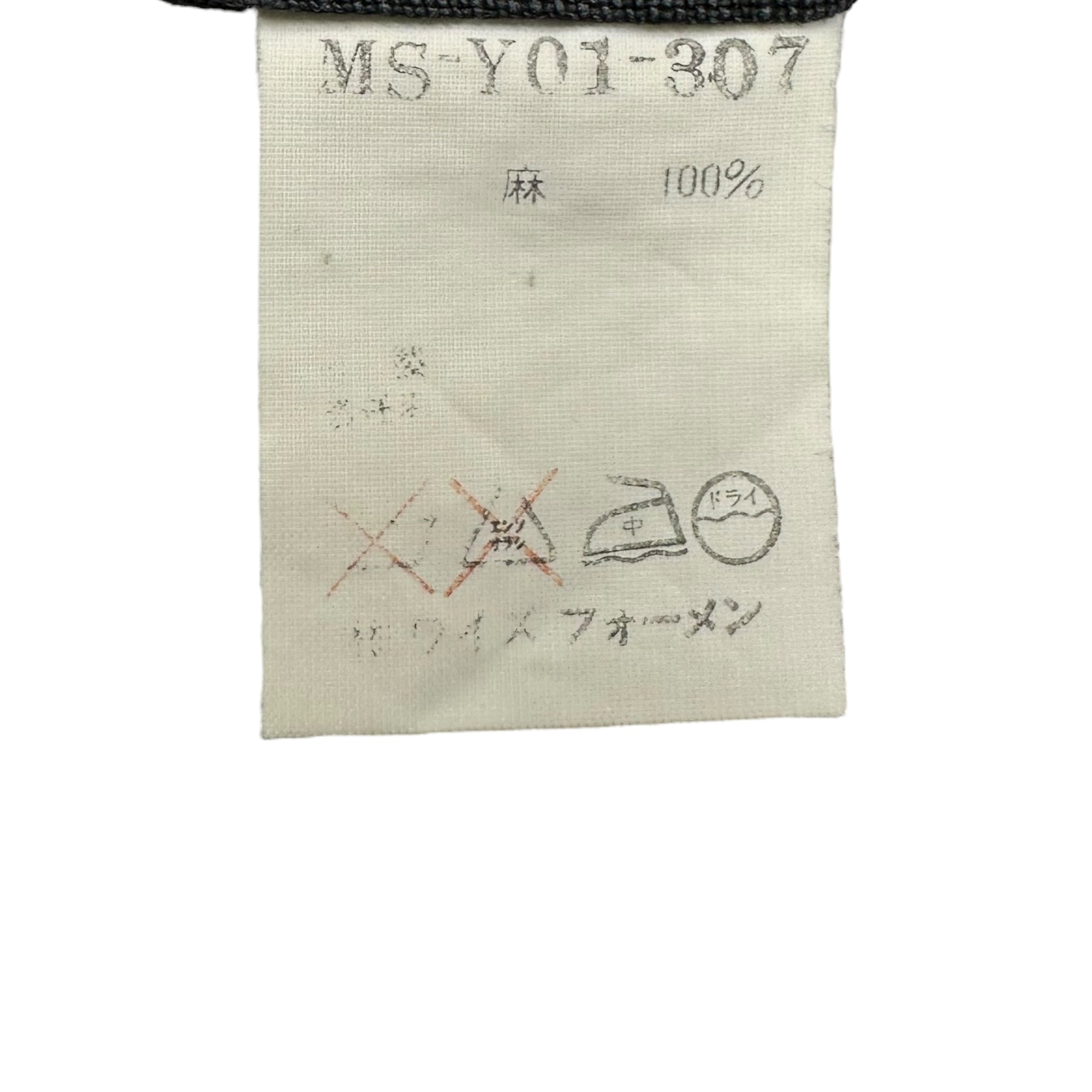 Y's for men(ワイズフォーメン) Early 80s Tag Linen Double Pocket Shirt Jacket 80年代 初期タグ リネン ダブル ポケット シャツ ジャケット MS-Y01-307 FREE(L程度) ブラック