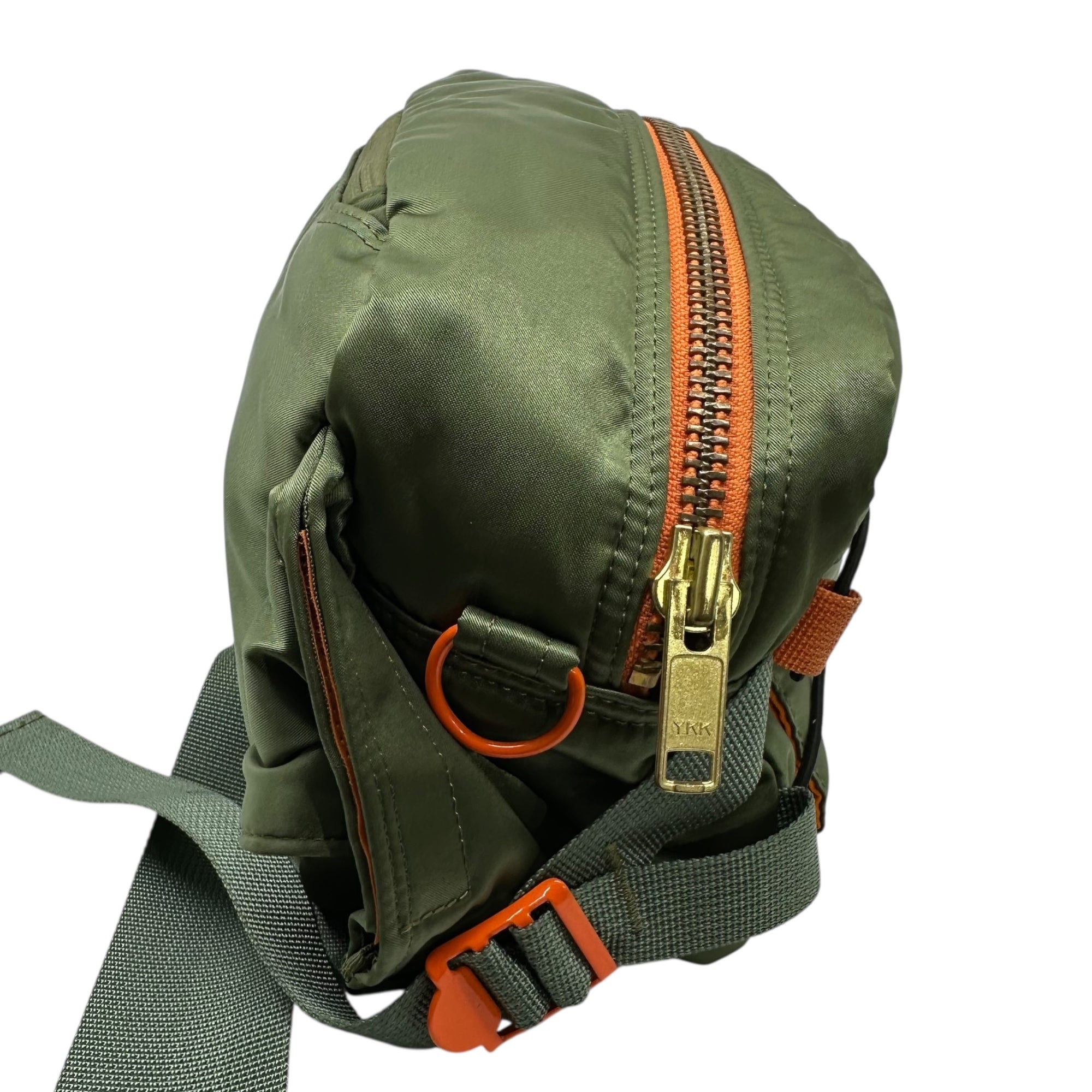 PORTER × BEAMS(ポーター × ビームス) BEAMS special order 35th TANKER shoulder pouch ビームス 別注 35周年 タンカー ショルダー ポーチ バッグ カーキ×オレンジ