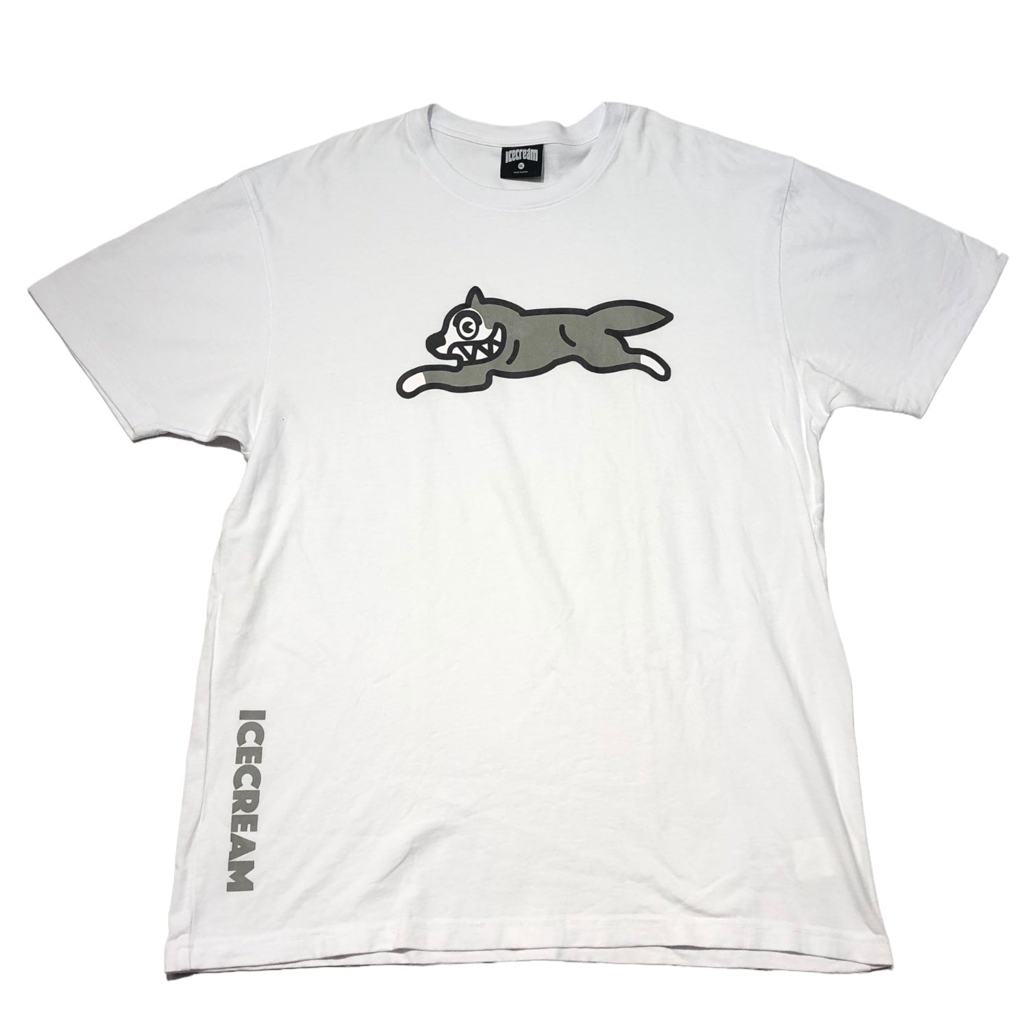 ICE CREAM(アイスクリーム) Running dog logo tee ランニングドッグ ロゴ Tシャツ 401-4203 XL ホワイト×シルバー