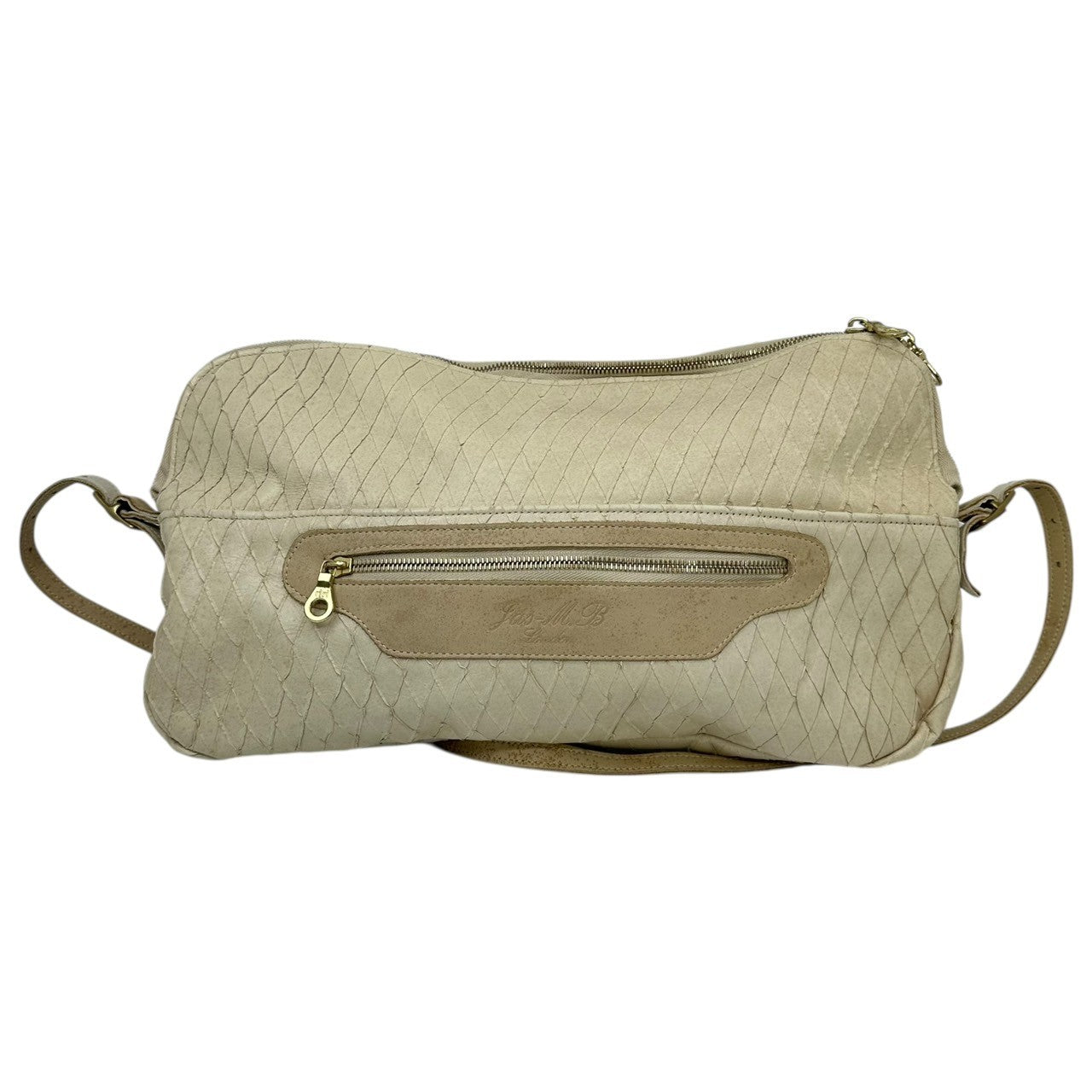 JAS-M.B.(ジャスエムビー) One Shoulder Leather Bag ワン ショルダー レザー バッグ イングランド製 アイボリー