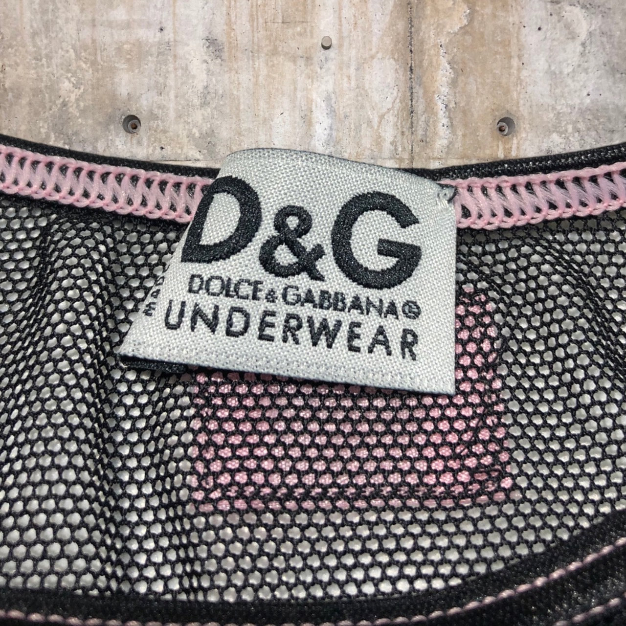 D&G DOLCE&GABBANA(ディーアンドジードルチェ&ガッバーナ) メッシュタンクトップ 表記なし(XS相当) ブラック