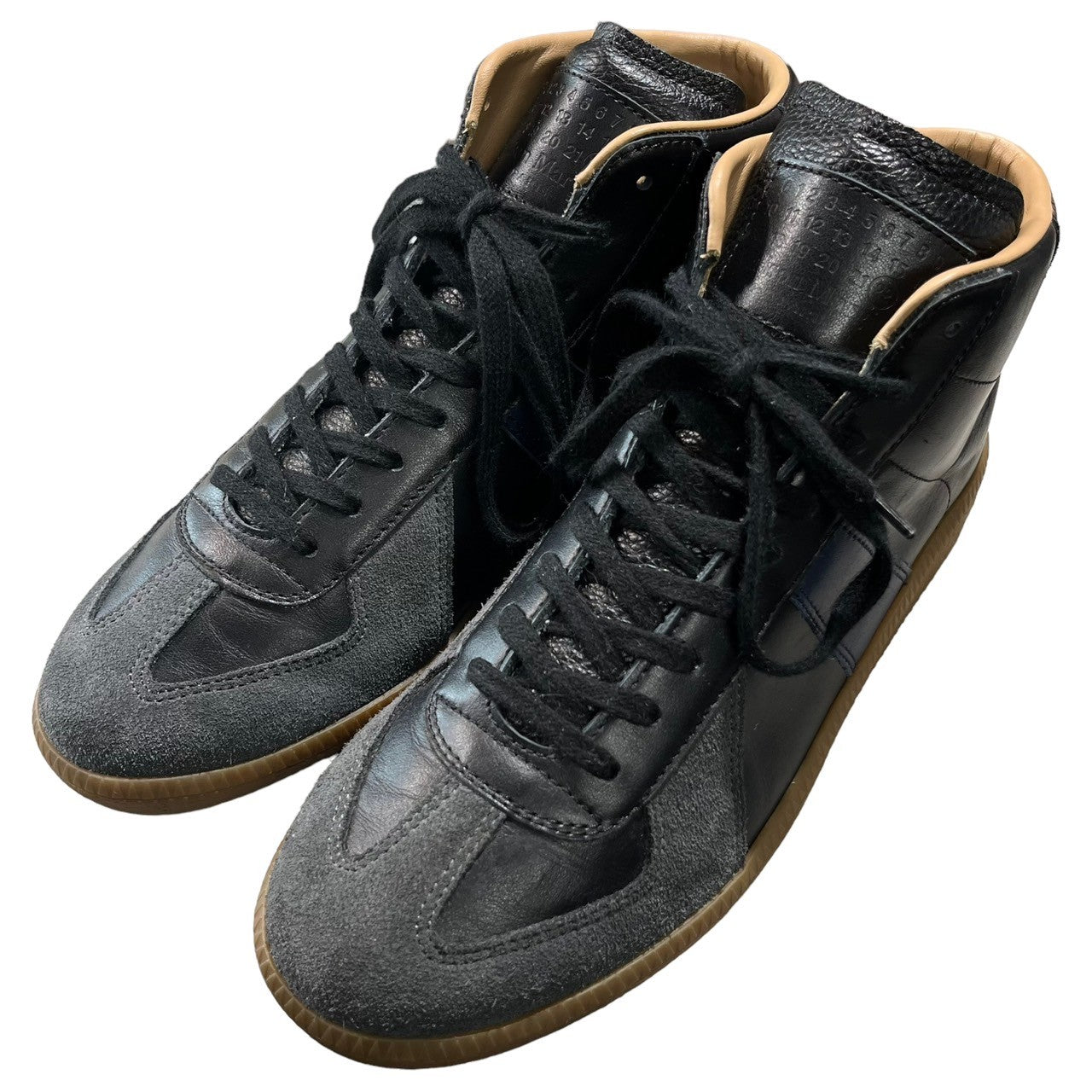 MAISON MARGIELA(メゾンマルジェラ) German Military Trainer Hi ジャーマントレーナー ハイカット スニーカー 41(26~26.5cm程度) ブラック×ネイビー