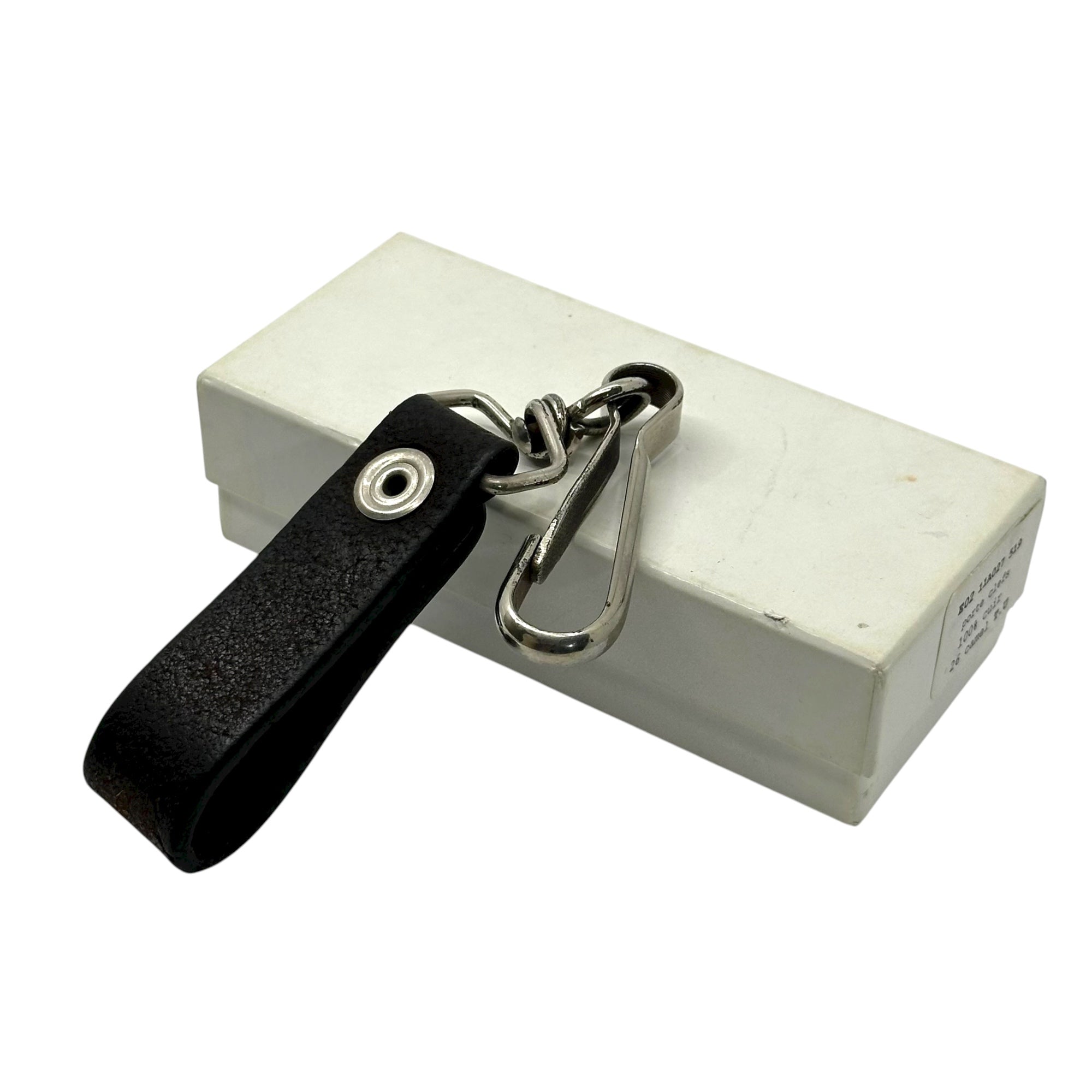 Maison Martin Margiela(メゾン マルタンマルジェラ) 00's ⓪ ⑩ Artisanal Leather Key Holder アーティザナル レザー キー ホルダー E02 11A027 シルバー×ブラック 本人期 ここのえ アーカイブ キーリング