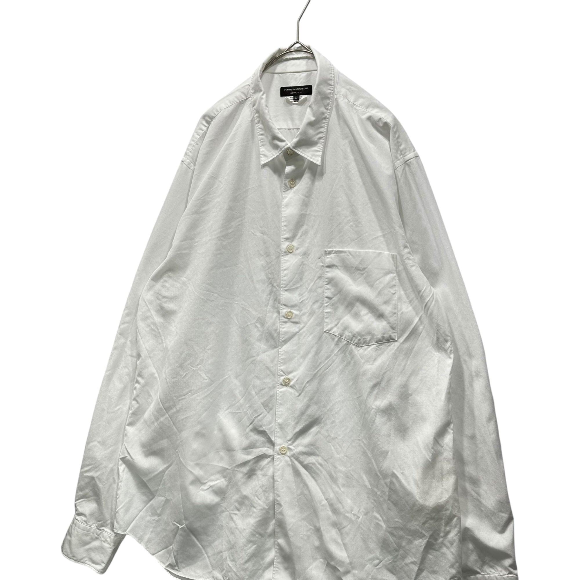 COMME des GARCONS HOMME PLUS(コムデギャルソンオムプリュス) 22SS Polyester Regular Collar L/S Shirt ポリエステル レギュラー カラー 長袖 シャツ PI-B029 L ホワイト AD2021 花の存在期