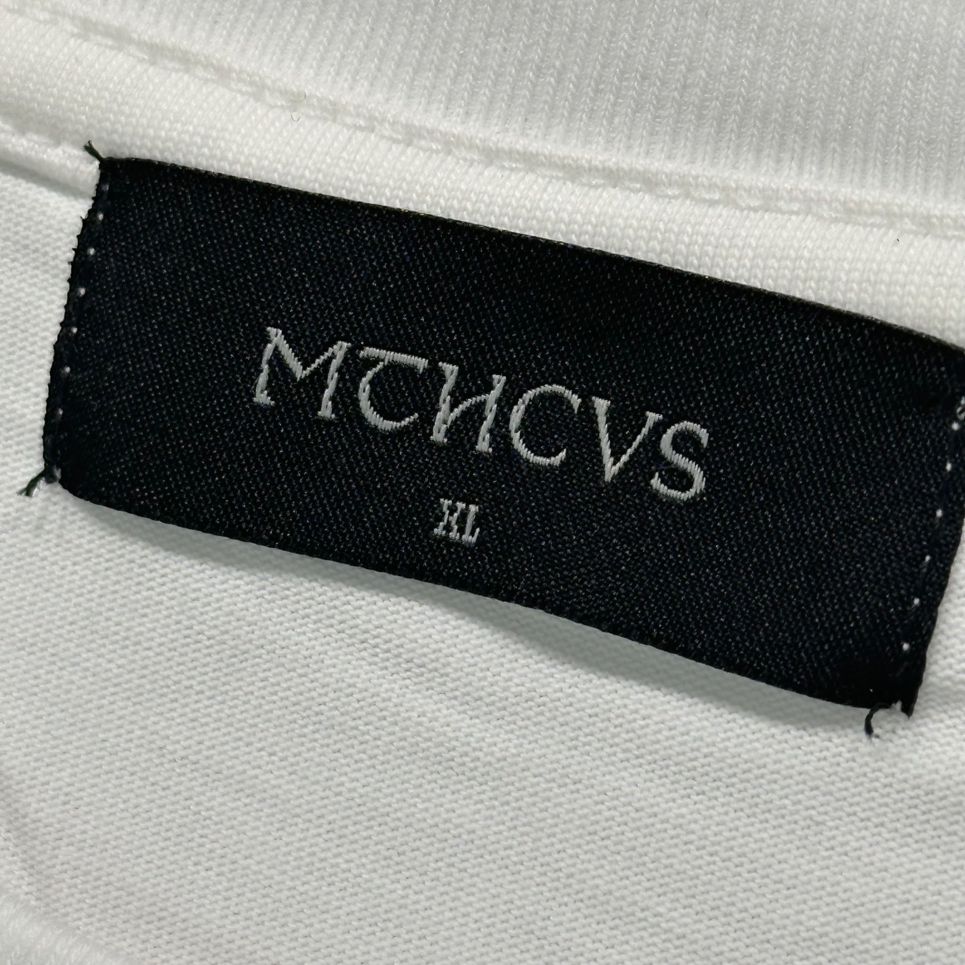 MYTHCHIEVOUS(ミスチバス) Front Logo Print L/S T-Shirt フロント ロゴ プリント 長袖 Tシャツ ロンＴ XL ホワイト×ブラック 参考定価11,800円＋税