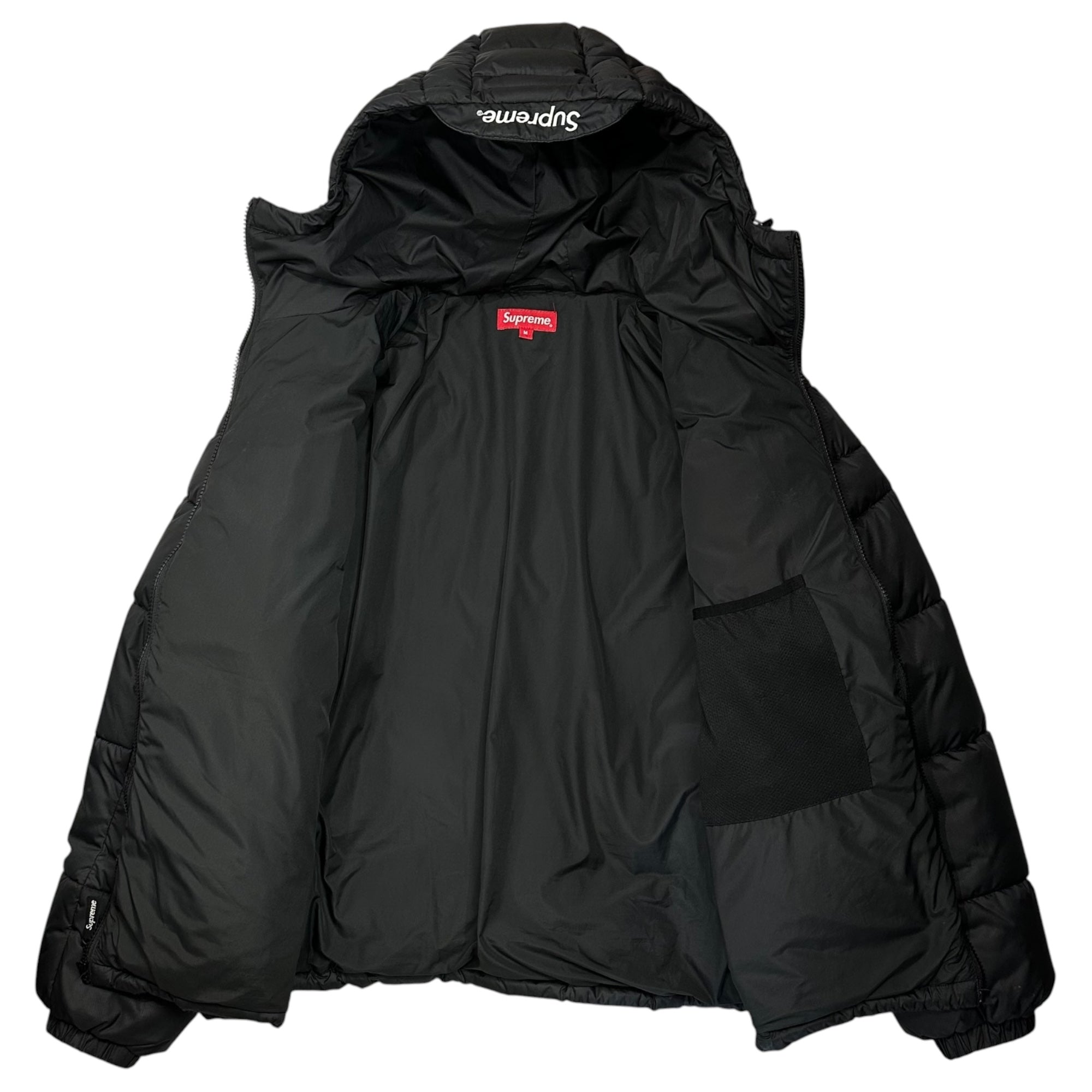 SUPREME(シュプリーム) 21AW Warp Hooded Puffy Jacket ワープ フーデッド パフ ジャケット M ブラック 中綿 21FW