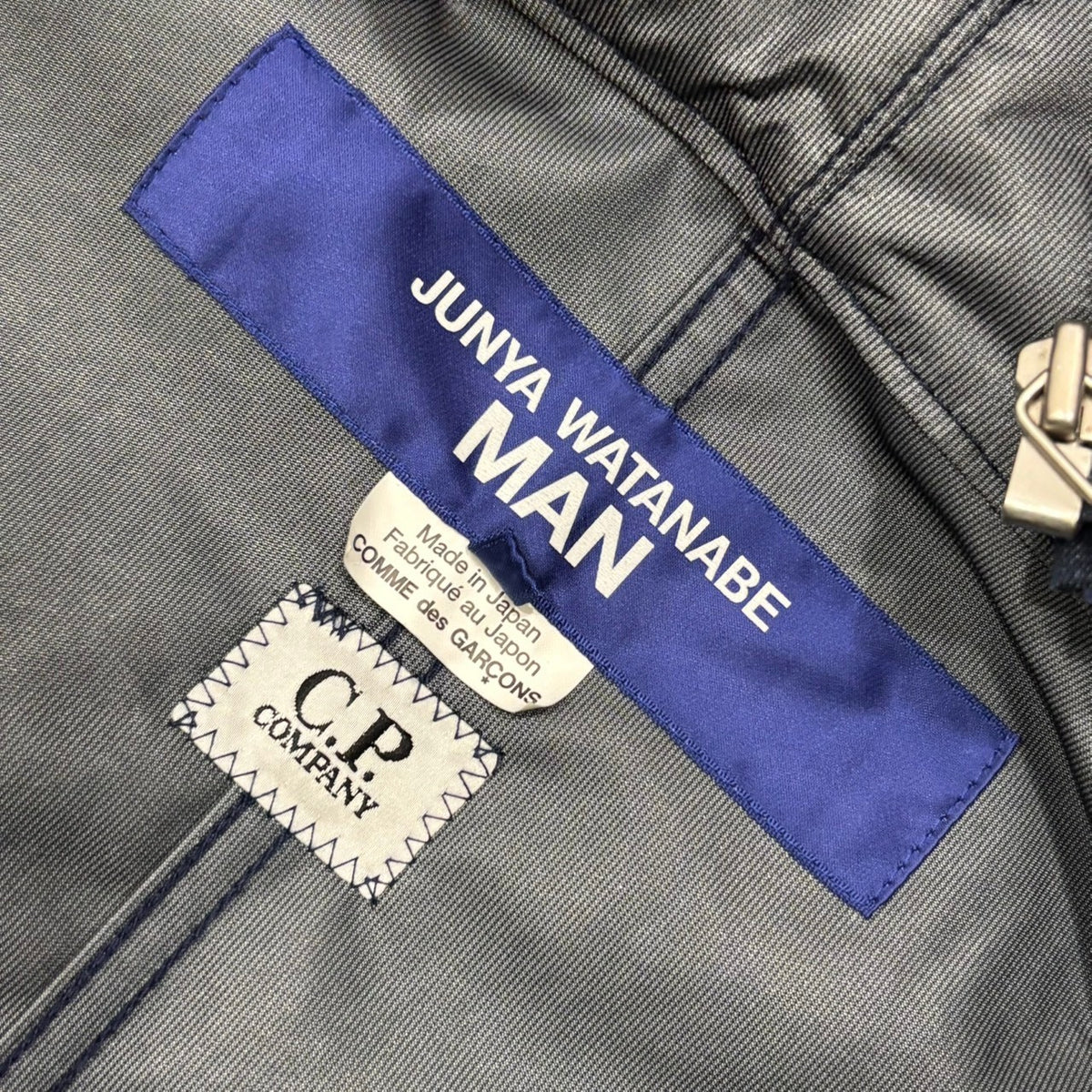 C.P.COMPANY×JUNYA WATANABE MAN(シーピーカンパニー×ジュンヤワタナベマン) 2024SS Cotton Denim Laminated 3-Layer W-Name Coat 綿デニムラミネート3層 コート C.P. Company Wネーム WM-C007 S インディゴ AD2023