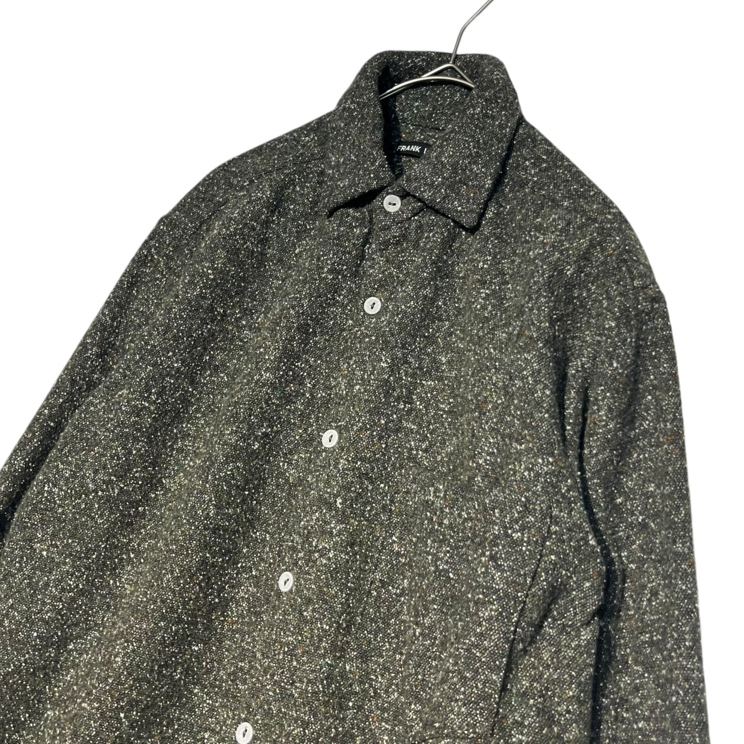 FRANK LEDER(フランクリーダー) mixed wool shirt ミックスウール シャツ グレー