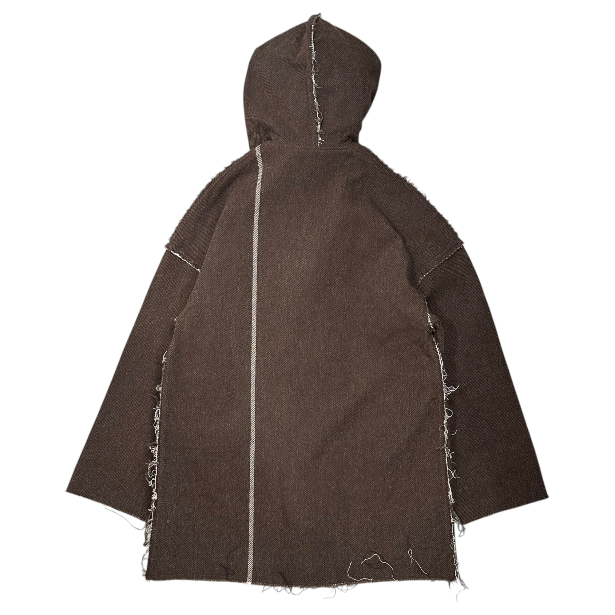 my beautiful landlet(マイビューティフルランドレット) 14AW Inside-Out Hooded Half Coat インサイドアウト フーデッド ハーフ コート WM-CO14219 0(XS程度) ブラウン×アイボリー レディースサイズ 男性着用可能