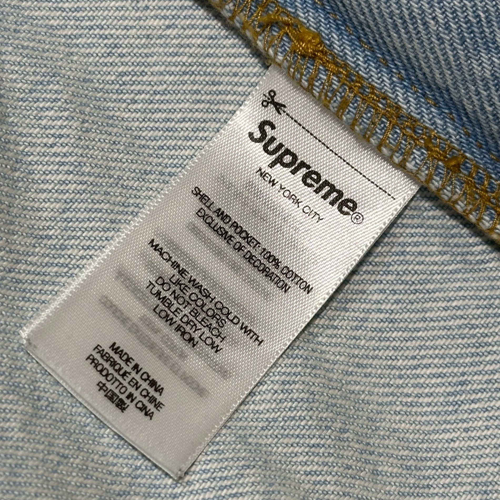 SUPREME(シュプリーム) 24AW Baggy Jean Light Washed Indigo バギー