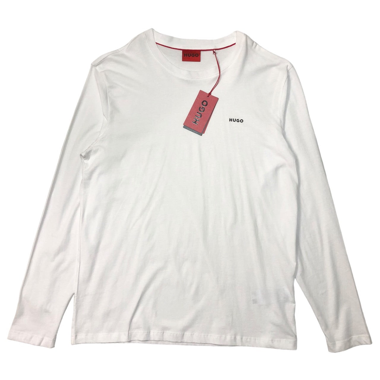 HUGO BOSS(ヒューゴボス) ロングスリーブTシャツ コットンジャージー ロゴプリント/ロゴ長袖Tシャツ 4021406673212 M ホワイト