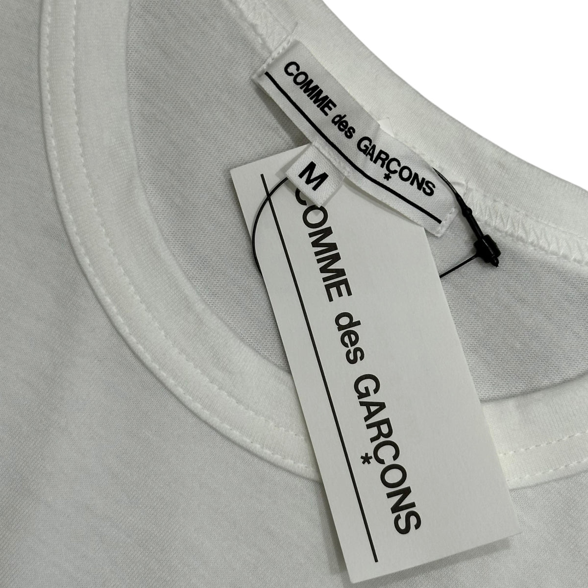 COMME des GARCONS × Chrome Hearts(コムデギャルソン × クロムハーツ) 2007AW Cross-Print Bar Logo Crew Neck T-Shirt クロスプリント バー ロゴ クルーネック Tシャツ OT-T021 M ホワイト×ブラック デッドストック 2007 Xmas