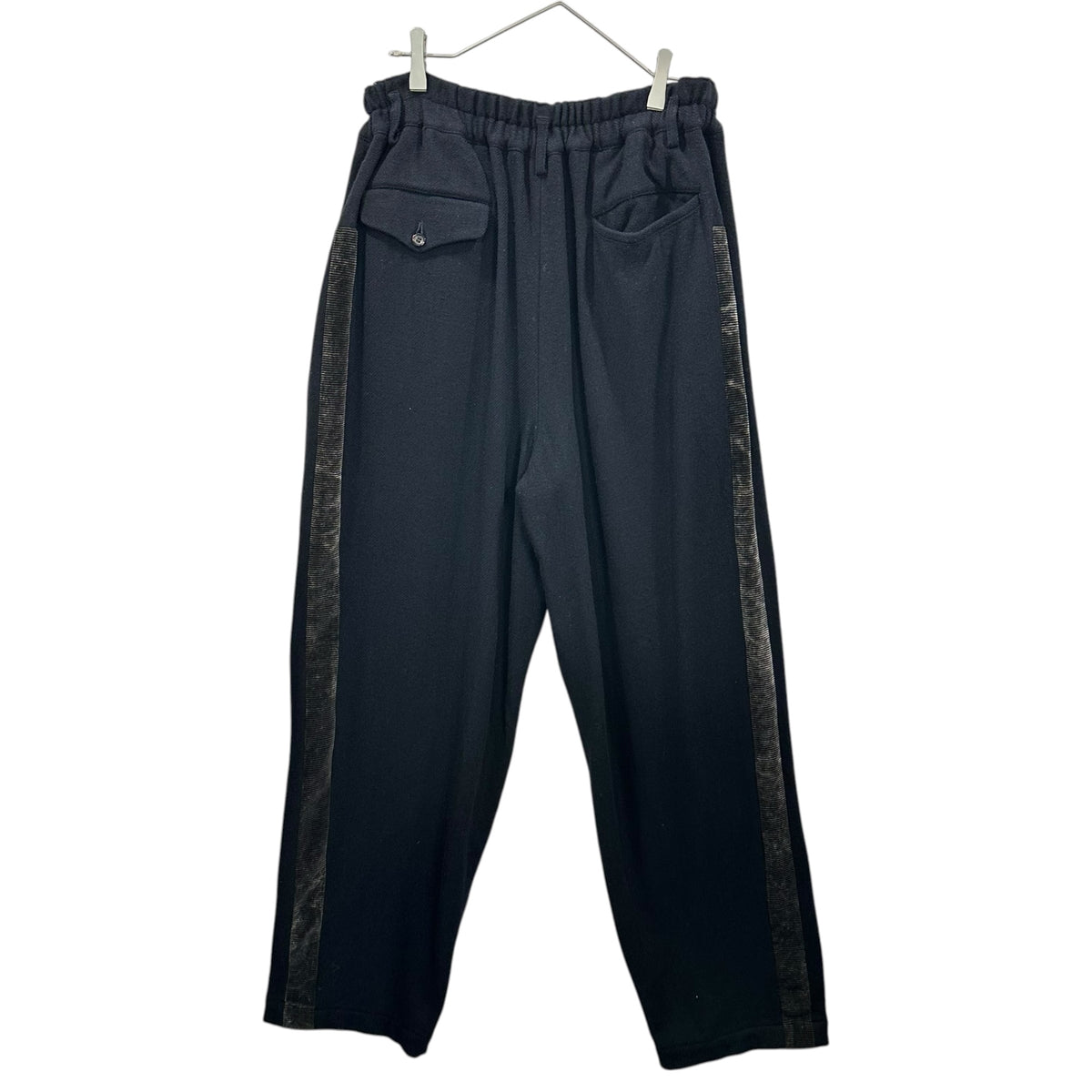 COMME des GARCONS HOMME PLUS(コムデギャルソンオムプリュス) 1996AW ”traditional” Wool-blend corduroy side-stripe pants コーデュロイ サイドライン ウール ワイド パンツ PP-04038 M ネイビー×グレー 90's 90年代 モッズ期 スラックス AD1996