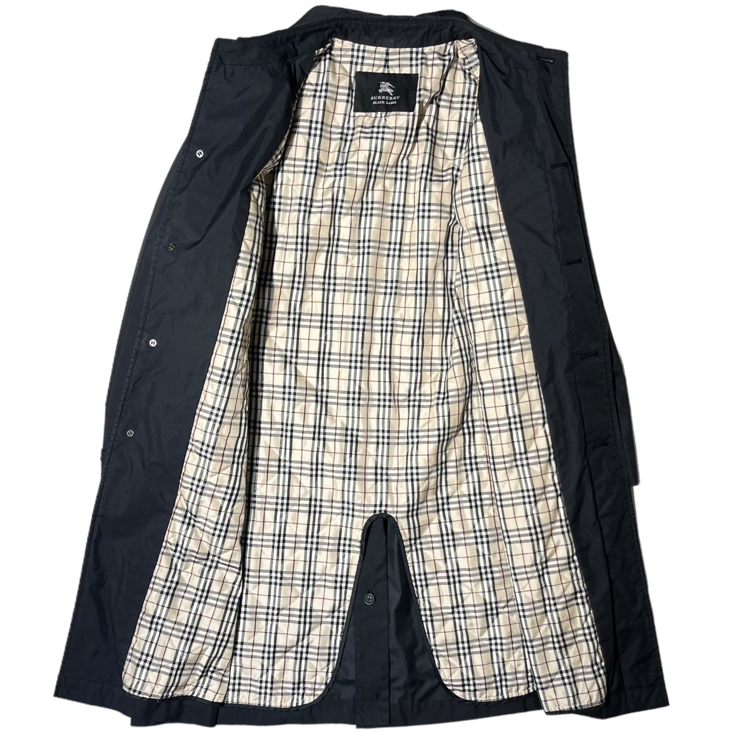 BURBERRY BLACK LABEL(バーバリーブラックレーベル) Burberry check lining polysten col