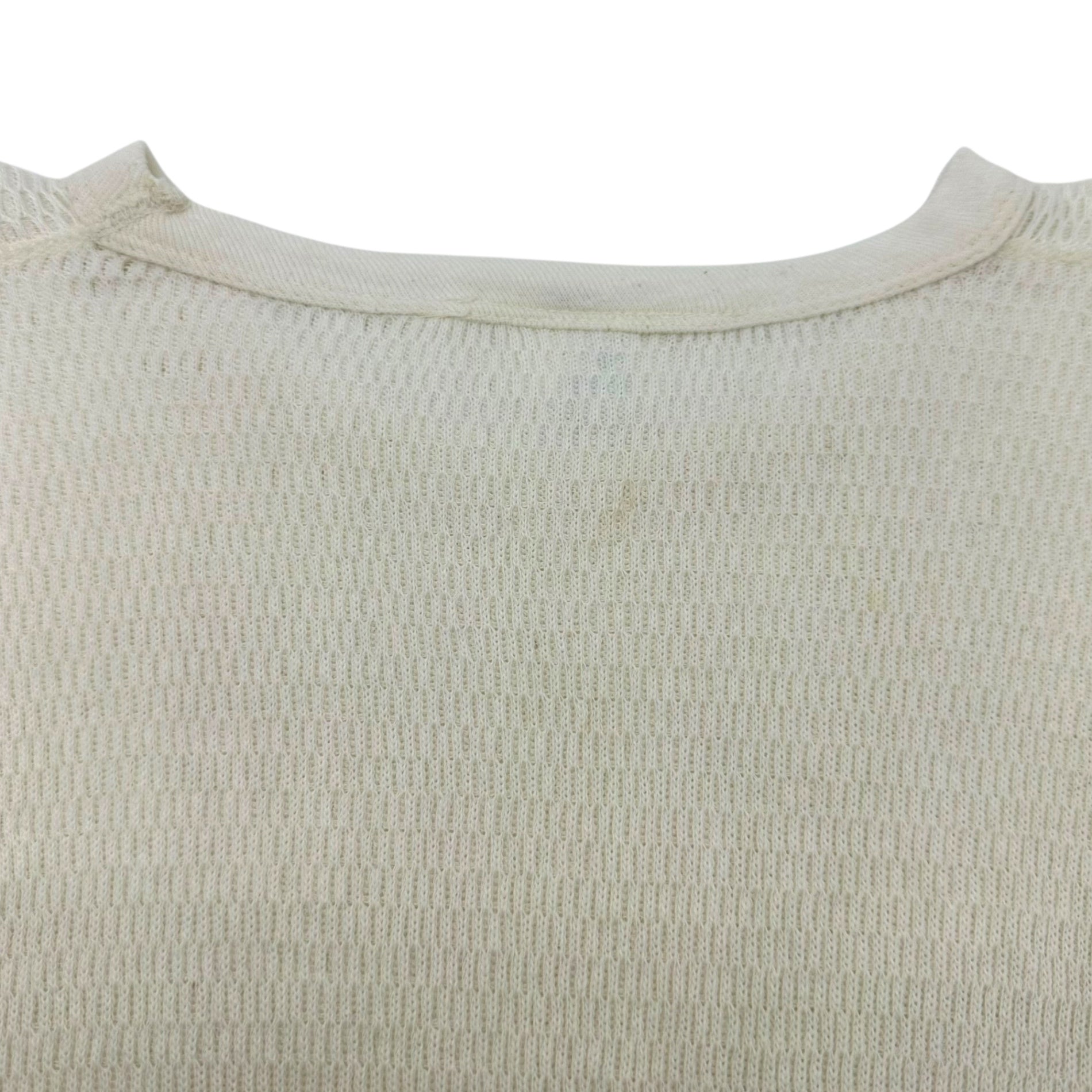 VINTAGE(ヴィンテージ) 70’s thermal cut and sew サーマルカットソー コットン100% 3(L~LLサイズ) ホワイト