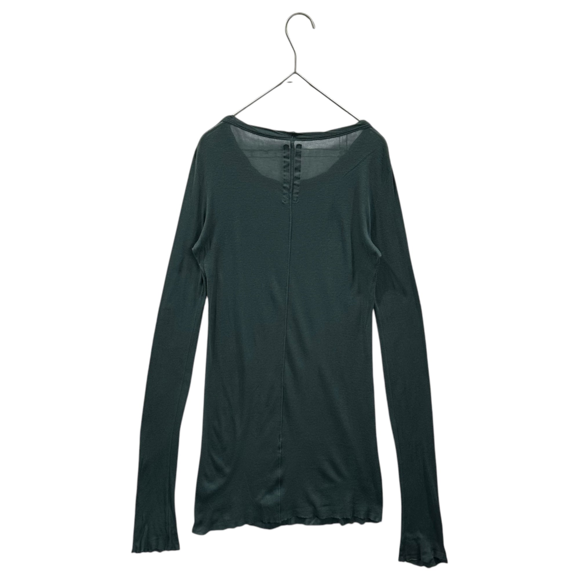 Rick Owens(リックオウエンス) 16AW L/S Ribbed T-Shirt 長袖 リブ カットソー RP16F2202 40 グリーン