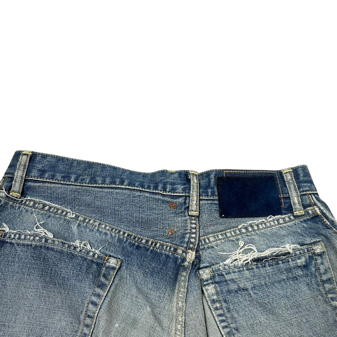 VISVIM(ビズビム/ヴィズヴィム) 23SS SS JOURNEYMAN PANTS TACKED CRASH ダメージ加工 ジャーニーマン デニム パンツ 0123305005002 2 ライトインディゴ