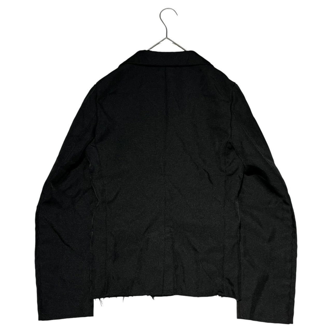 BLACK COMME des GARCONS(ブラックコムデギャルソン) 23AW poly crimp cut-off tailored jacket ポリ縮絨 カットオフ テーラード ジャケット 1L-J014 XS ブラック AD2023