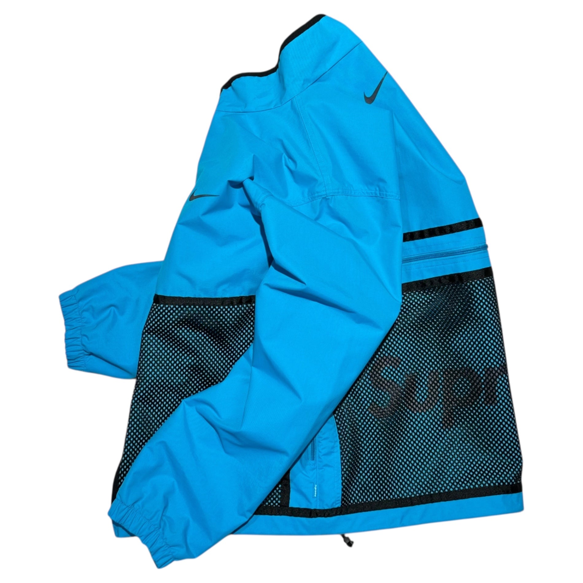 SUPREME×NIKE(シュプリーム×ナイキ) 17AWTrail Running Jacket トレイル ランニング ジャケット 921635-407 M ブルー×ブラック ナイロン トラック