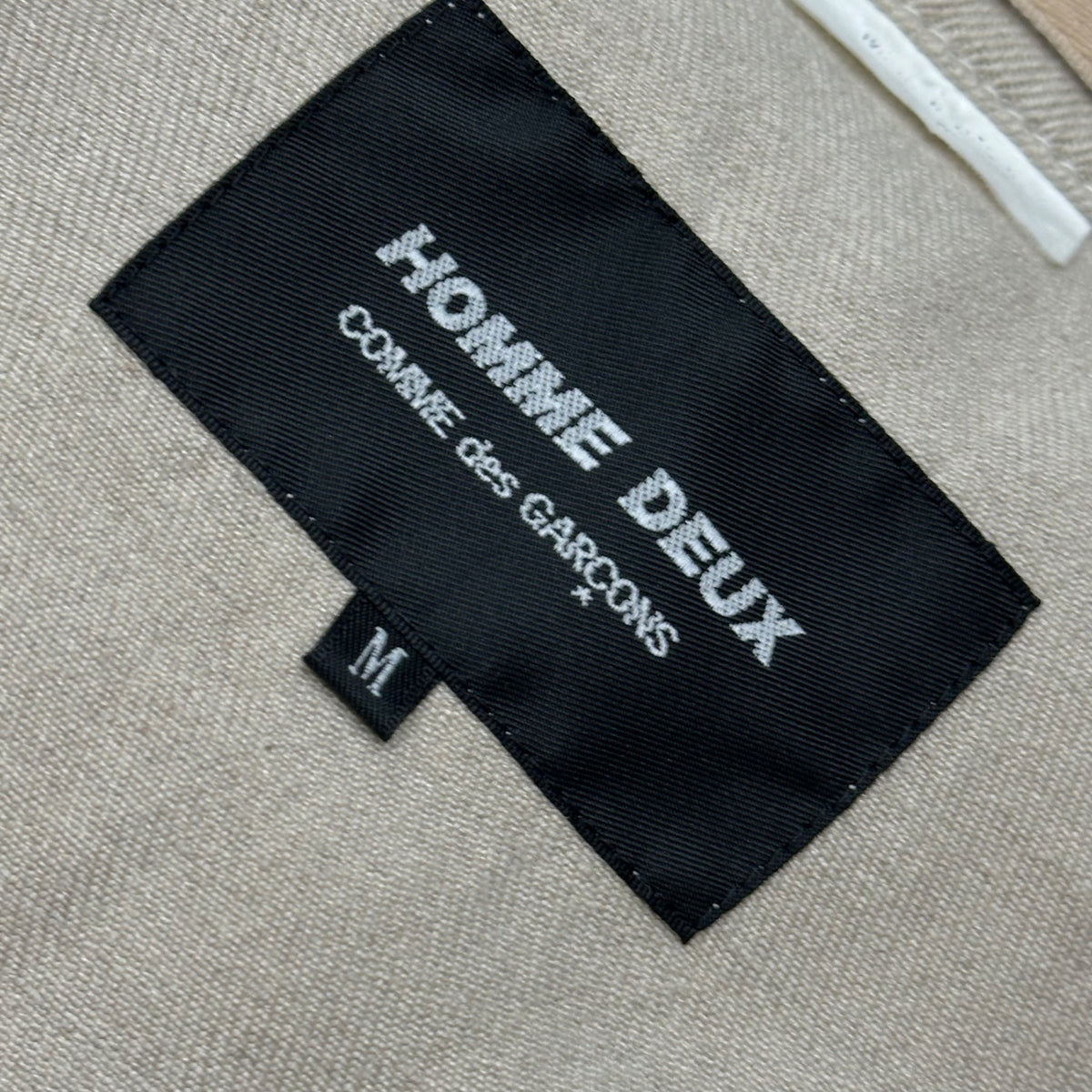 COMME des GARCONS HOMME DEUX(コムデギャルソンオムドゥ) Linen Jacket with Stripes on the Sleeves 袖 ストライプ リネン ジャケット DM-J086 M アイボリー×ブラック AD2013