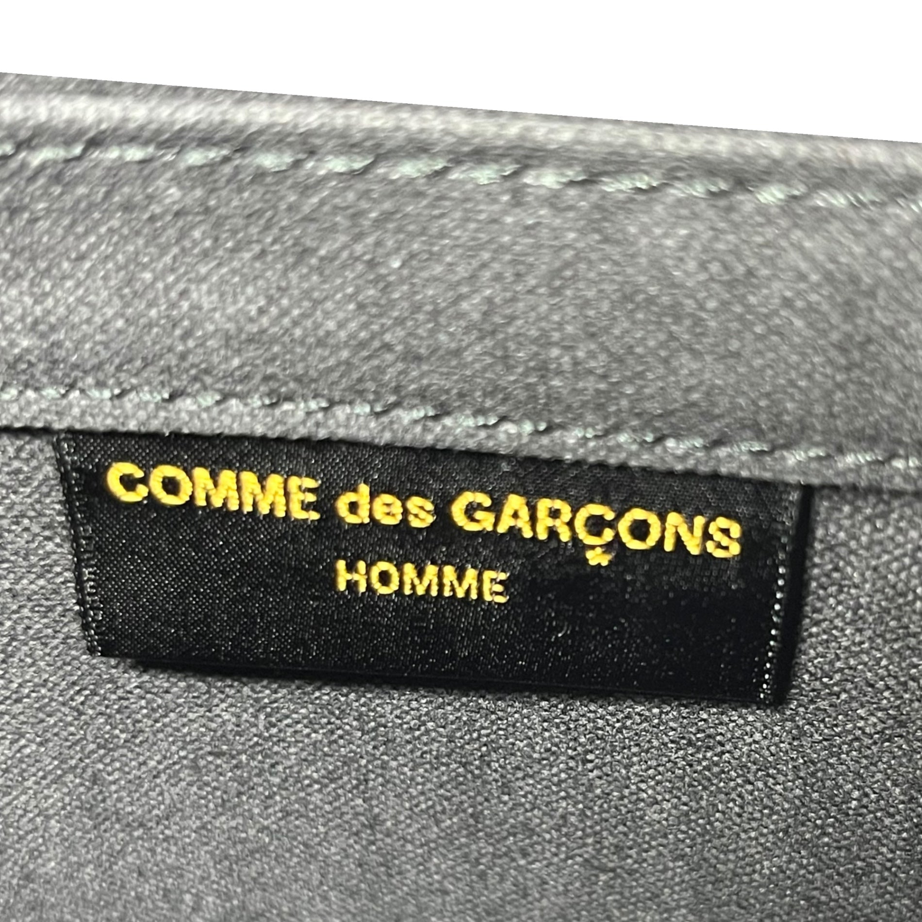 COMME des GARCONS HOMME(コムデギャルソンオム) Leather canvas switching briefcase レザー キャンバス 切替 ブリーフ ケース ブラック ハンド 手持ち バッグ