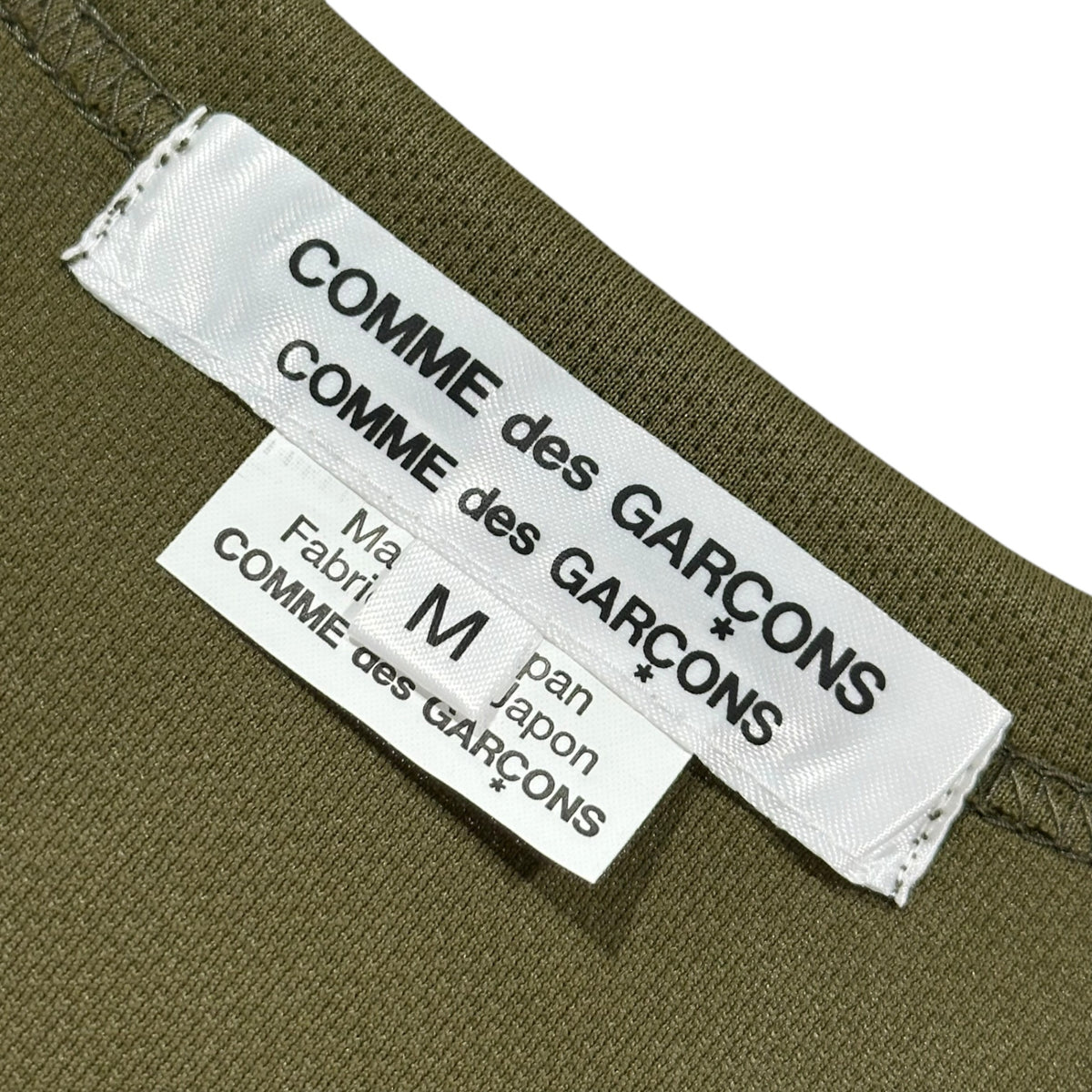 COMME des GARCONS COMME des GARCONS(コムデギャルソンコムデギャルソン) 2025AW Polyester Tee ポリエステル Tシャツ RO-T024 M オリーブ