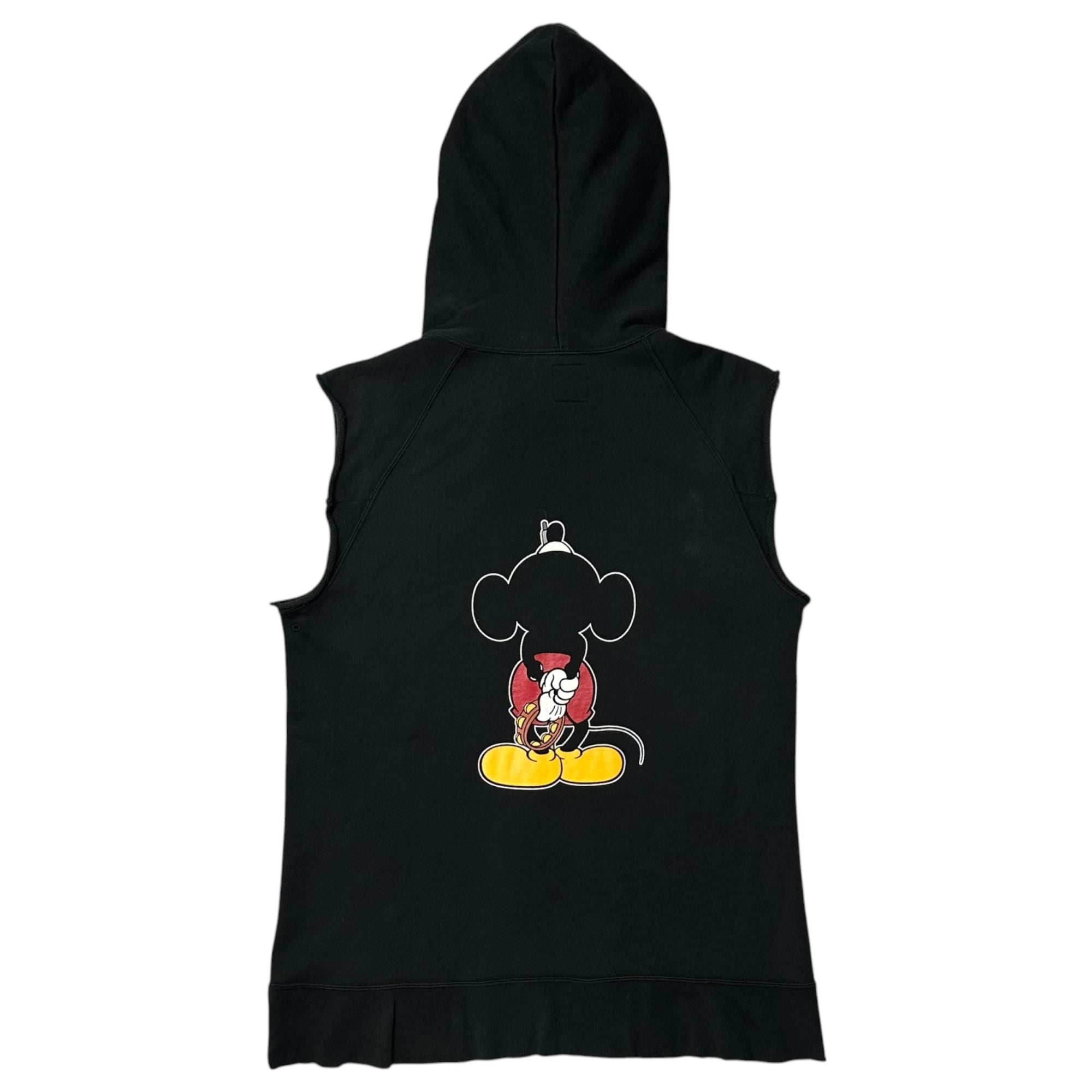 NUMBER (N)INE×Disney(ナンバーナイン×ディズニー) 2000SS ”Tokyo Mickey Weeks 2000” Sleeveless Hoodie ミッキー ノースリーブ パーカー 3 ブラック 00's EXTRA HEAVY アーカイブ コラボ
