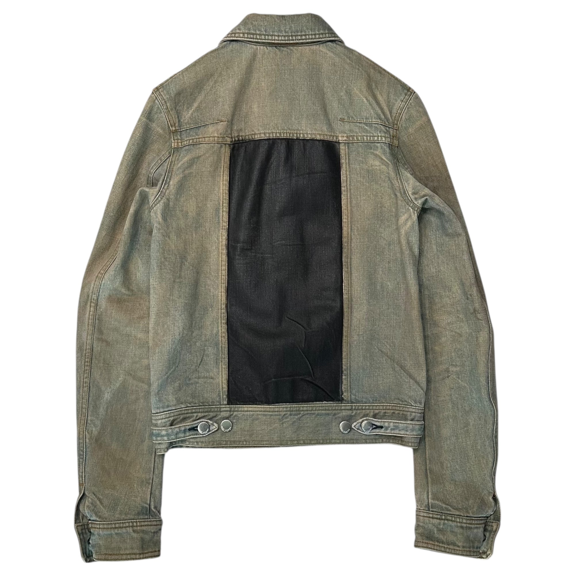 Dior HOMME(ディオールオム) 04SS by Hedi Slimane Clay Wax-Treated Denim Jacket 泥 ワックス 加工 デニム ジャケット 4EH1042688 46 スカイブルー アーカイブ エディ期