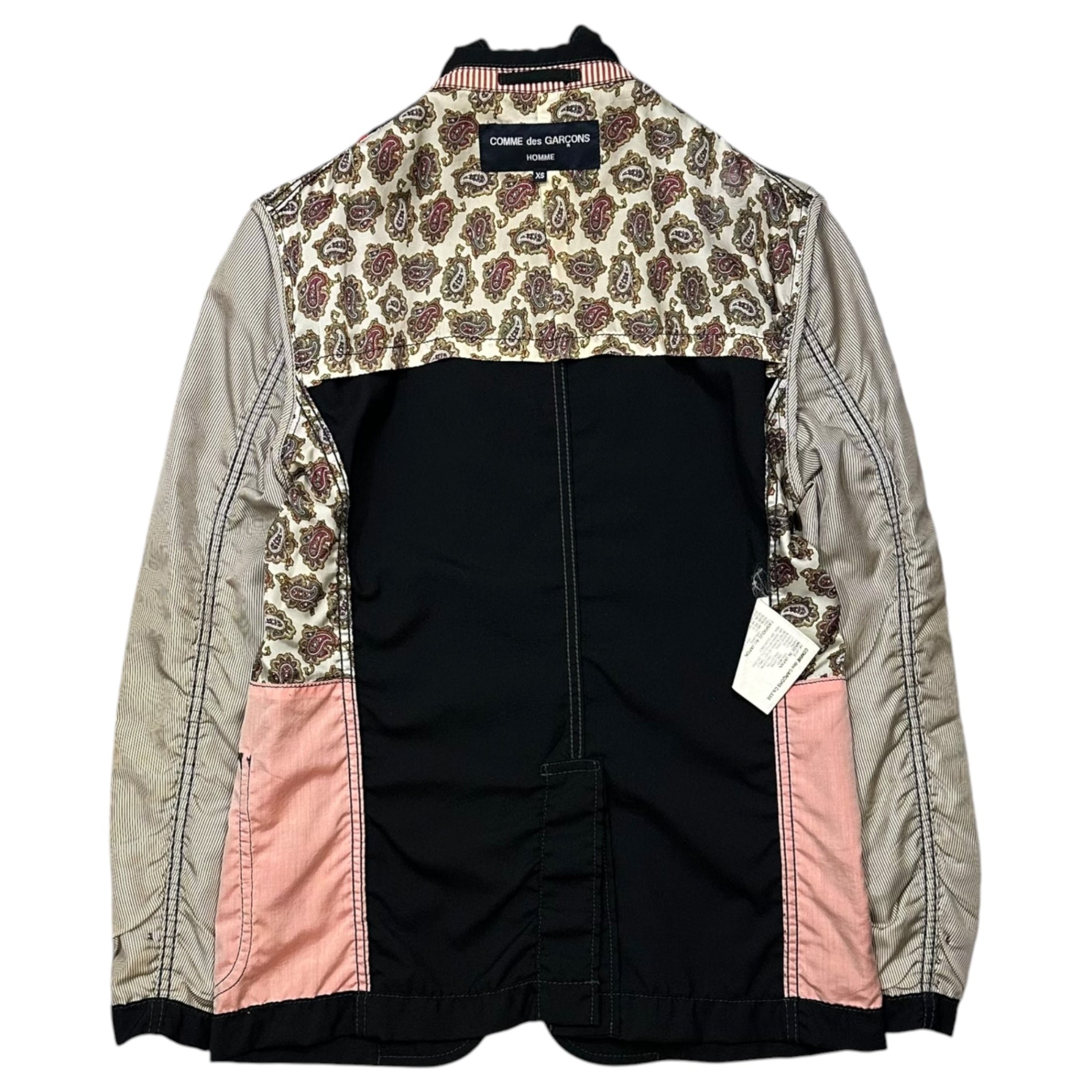 COMME des GARCONS HOMME(コムデギャルソンオム) 2013SS Paisley-Lined 3-Button Casual Jacket 裏地 ペイズリー 3ボタン カジュアル ジャケット HK-J012 XS ブラック AD2012