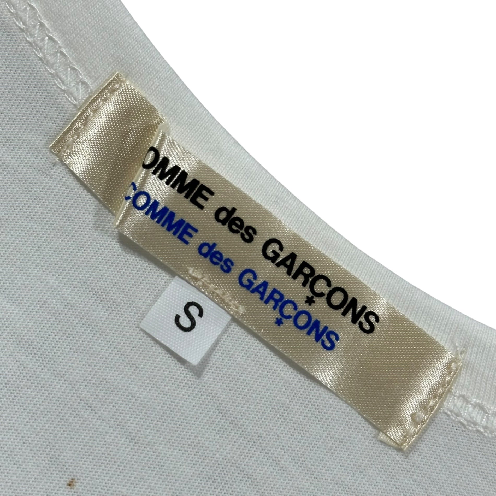 COMME des GARCONS COMME des GARCONS(コムデギャルソンコムデギャルソン) Crayon graphic Logo T-shirt ロゴ クレオン グラフィック Tシャツ S ホワイト フランス製