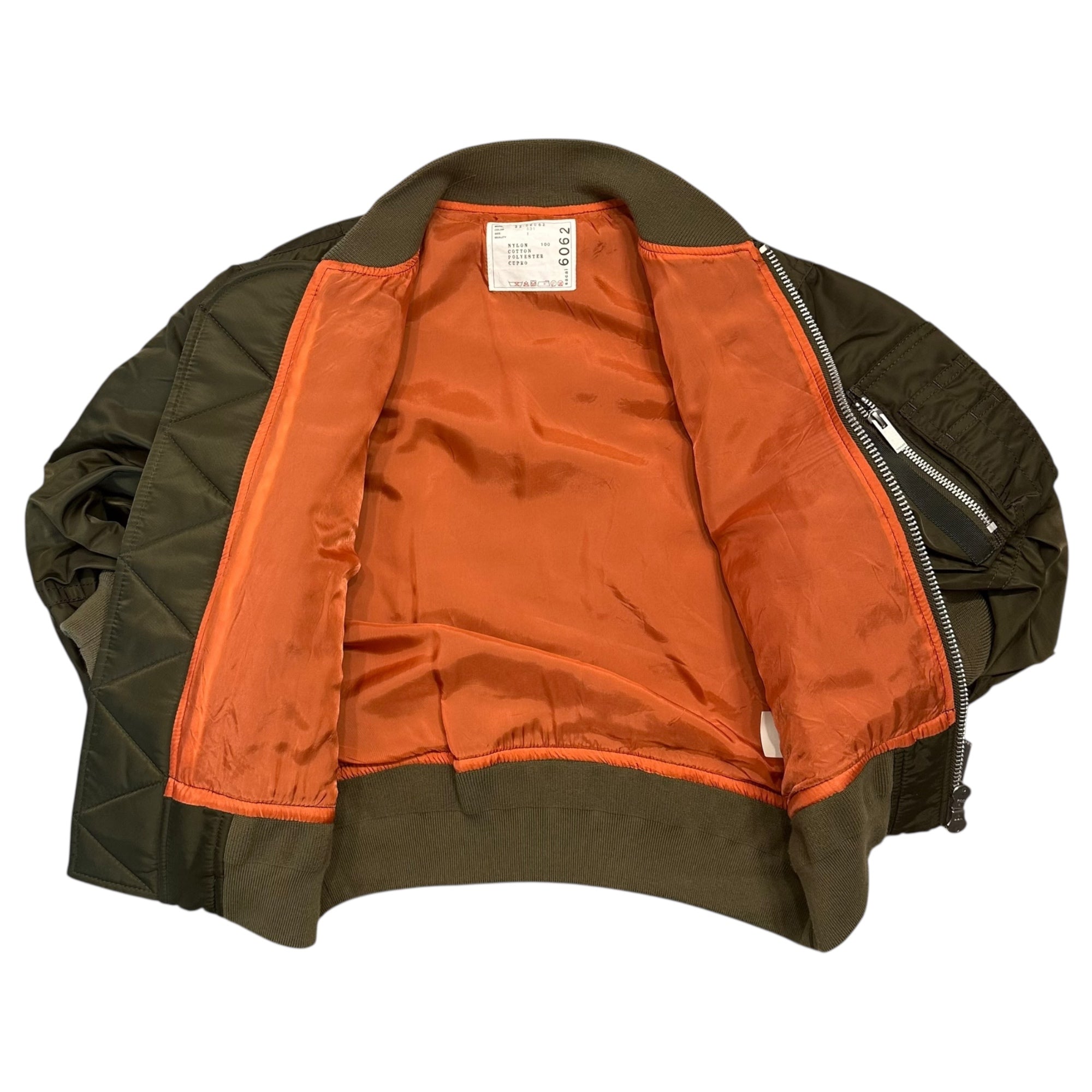 sacai/ナイロンツイルウールメルトンブルゾン/ボンバージャケット/サイズ1 sacai/ナイロンツイルウールメルトンブルゾン/ボンバージャケット