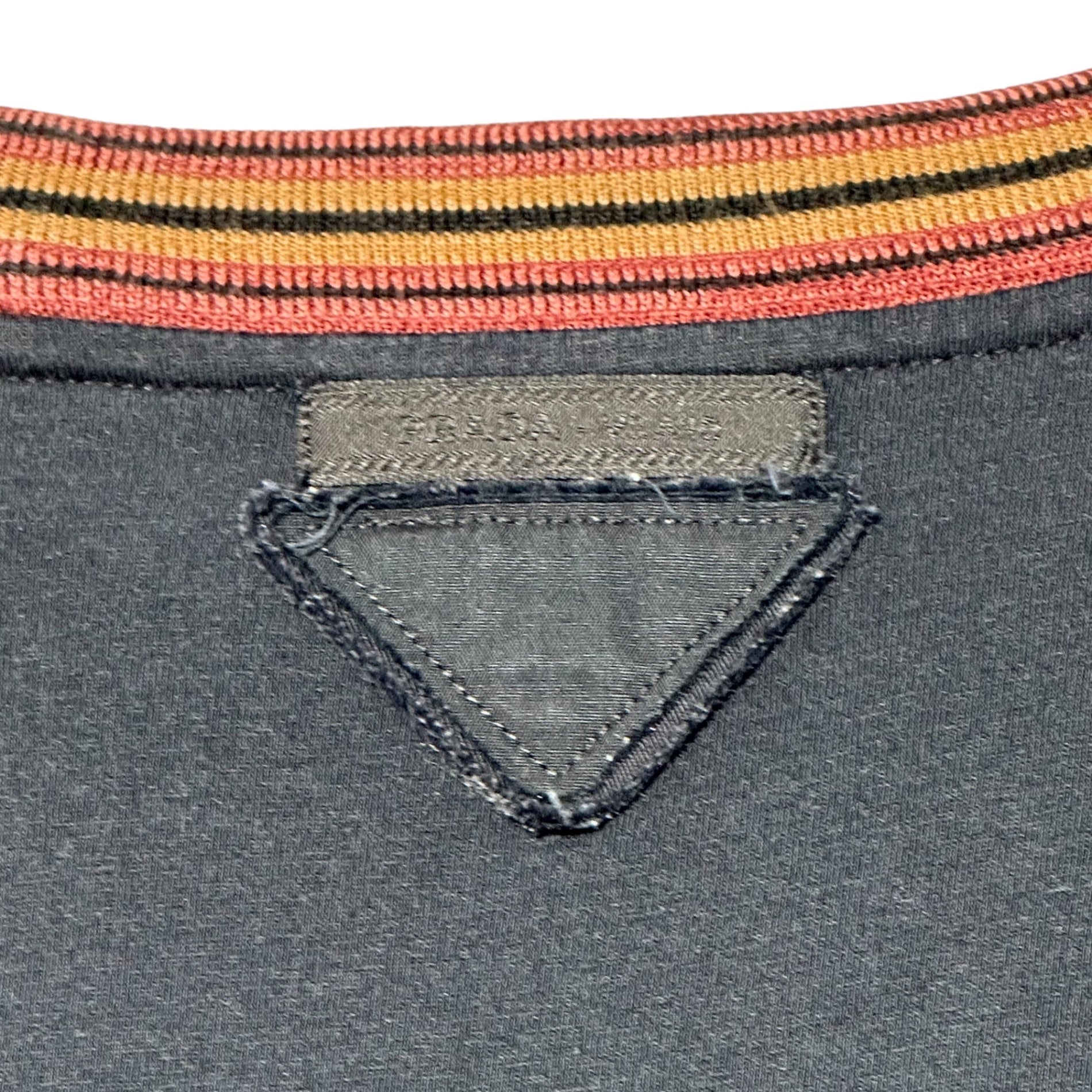 PRADA(プラダ) 14SS Sunset Multi T-shirt サンセット グラフィック Tシャツ S レッド×ブラック
