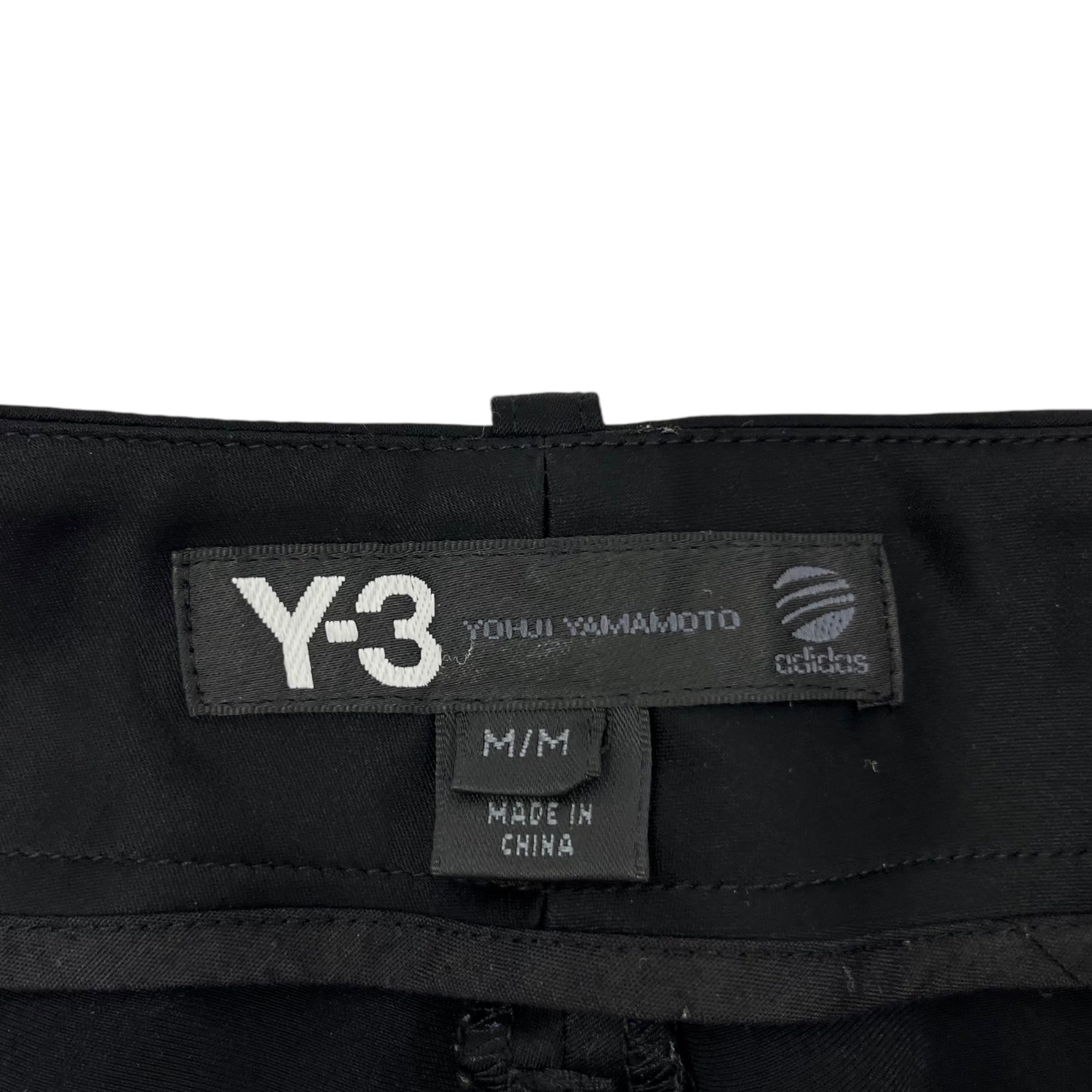 Y-3(ワイスリー) Logo embroidered sarouel pants ロゴ刺繍 トリアセテート ポリエステル サルエル パンツ F90927 M ブラック