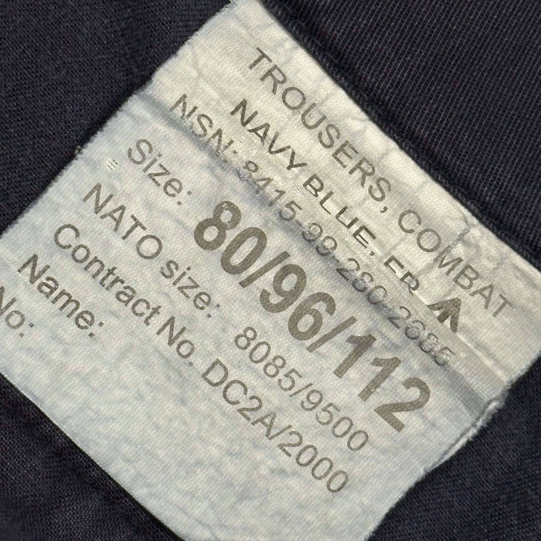 BRITISH MILITARY(イギリス軍) 2000's TROUSERS COMBAT NAVY BLUE FR コンバット カーゴ パンツ 8415-99-280-2685 8085/9500(XL程度) ネイビー