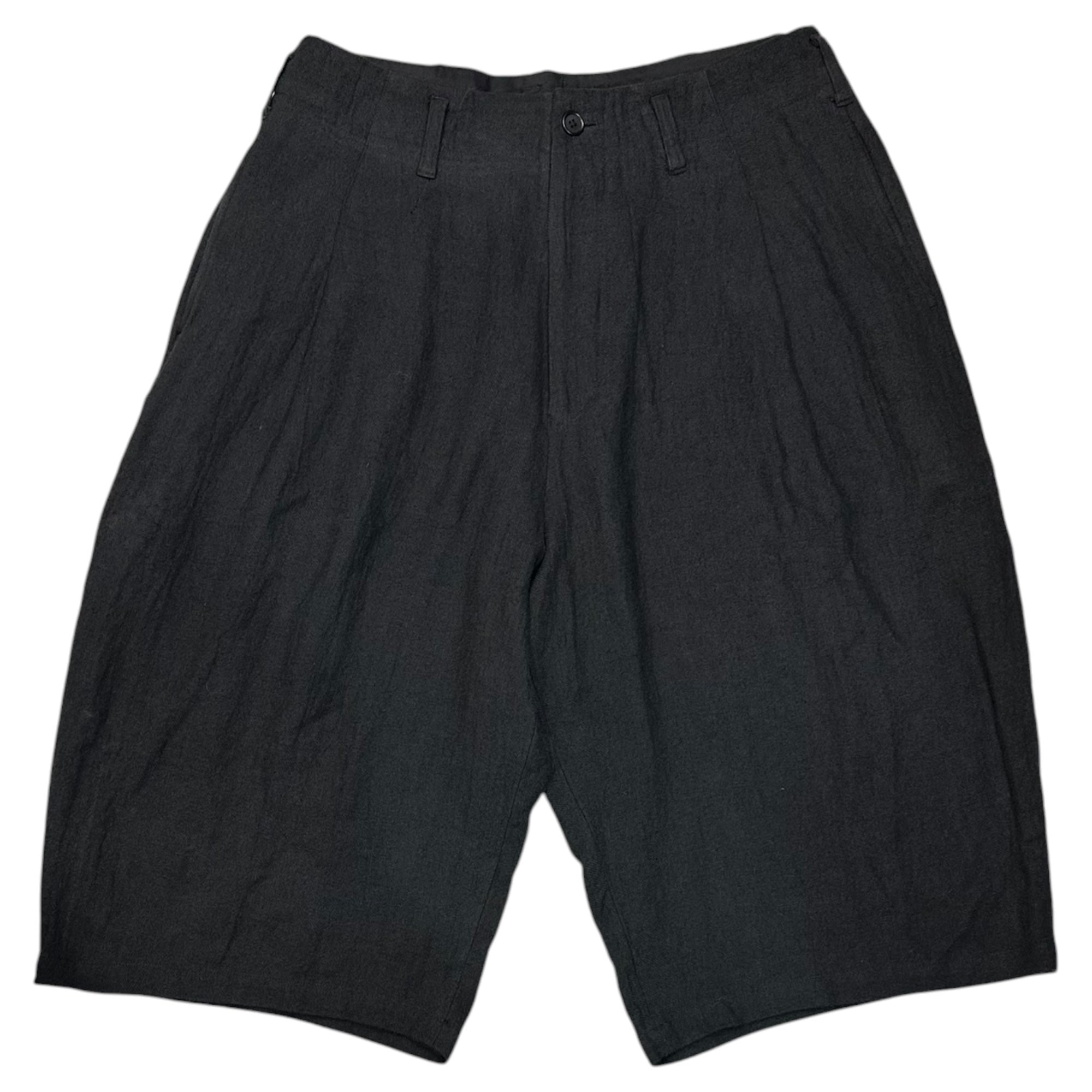 YOHJI YAMAMOTO POUR HOMME(ヨウジヤマモトプールオム) 2019SS Linen Wide Shorts リネン ワイド ショーツ ハーフパンツ HD-P62-315 2(M程度) ブラック
