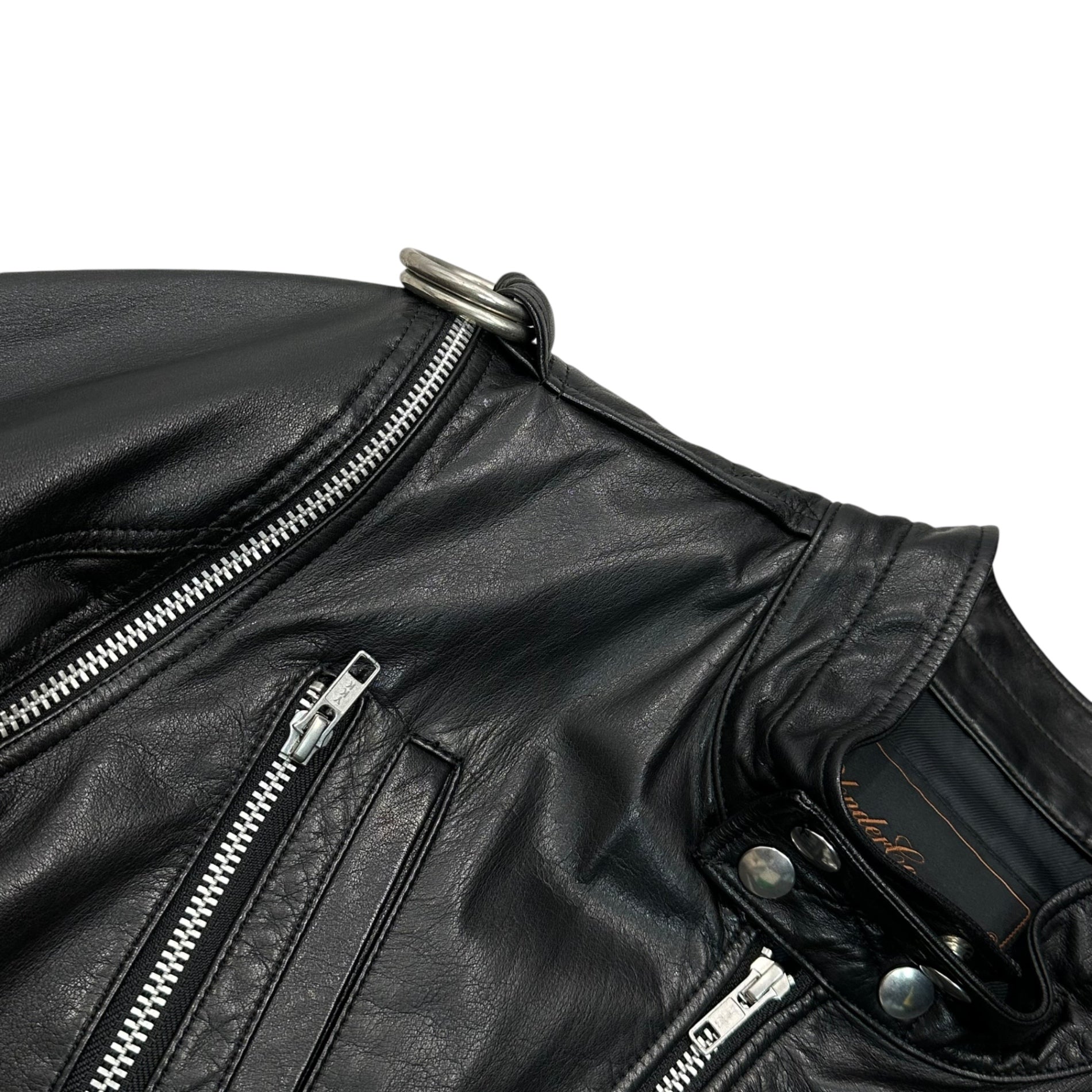 UNDERCOVERISM(アンダーカバイズム) 07AW Reverse Figure-8 Zip Leather Jacket 逆さ 八の字 ジップ レザー ジャケット 7A271-B15 2(S~M程度) ブラック Purple期 2007年秋冬 稀少 アーカイブ