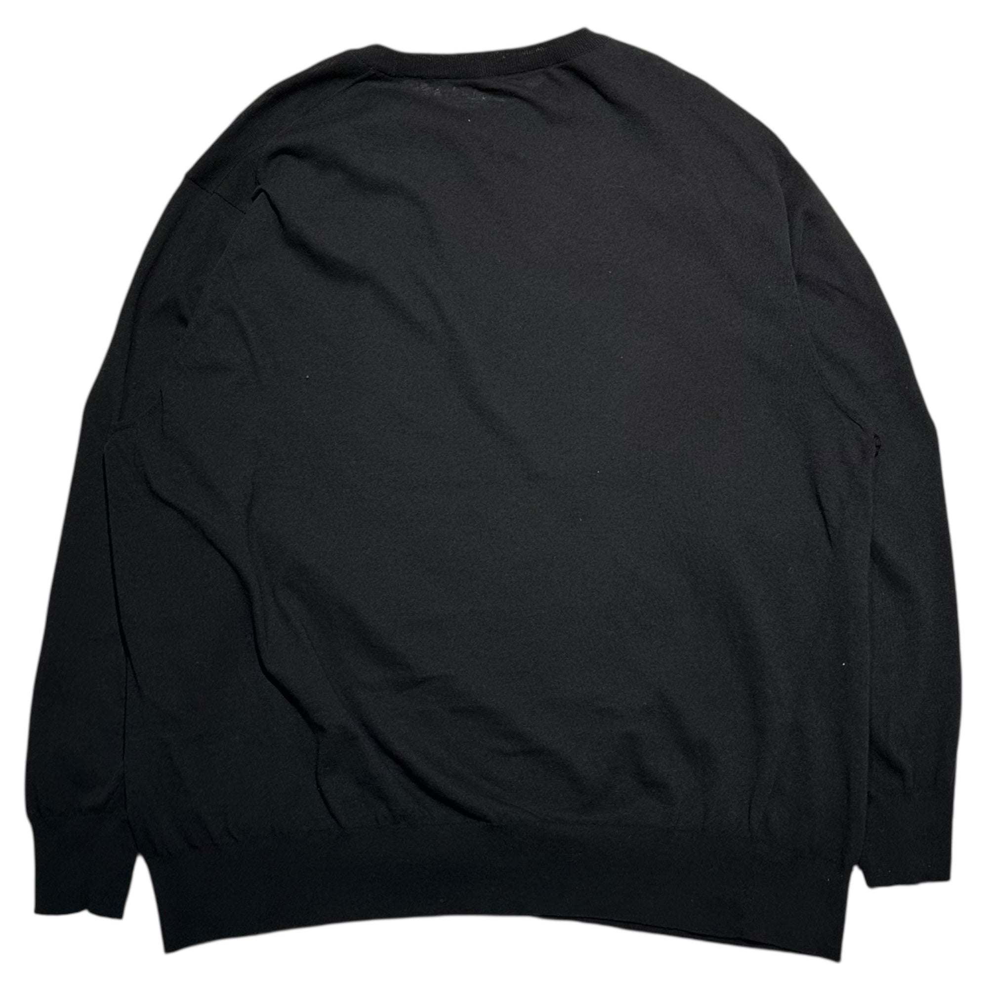 COMOLI(コモリ) 25SS Cotton Crewneck Knit コットン クルーネック ニット B01-06001 FREE ブラック 18G 薄手
