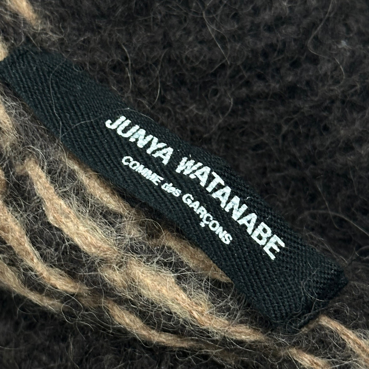 JUNYA WATANABE COMME des GARCONS(ジュンヤワタナベコムデギャルソン) 2004AW Turtleneck Shaggy Knit タートルネック シャギーニット JN-N023 FREE ブラウン×ベージュ AD2004