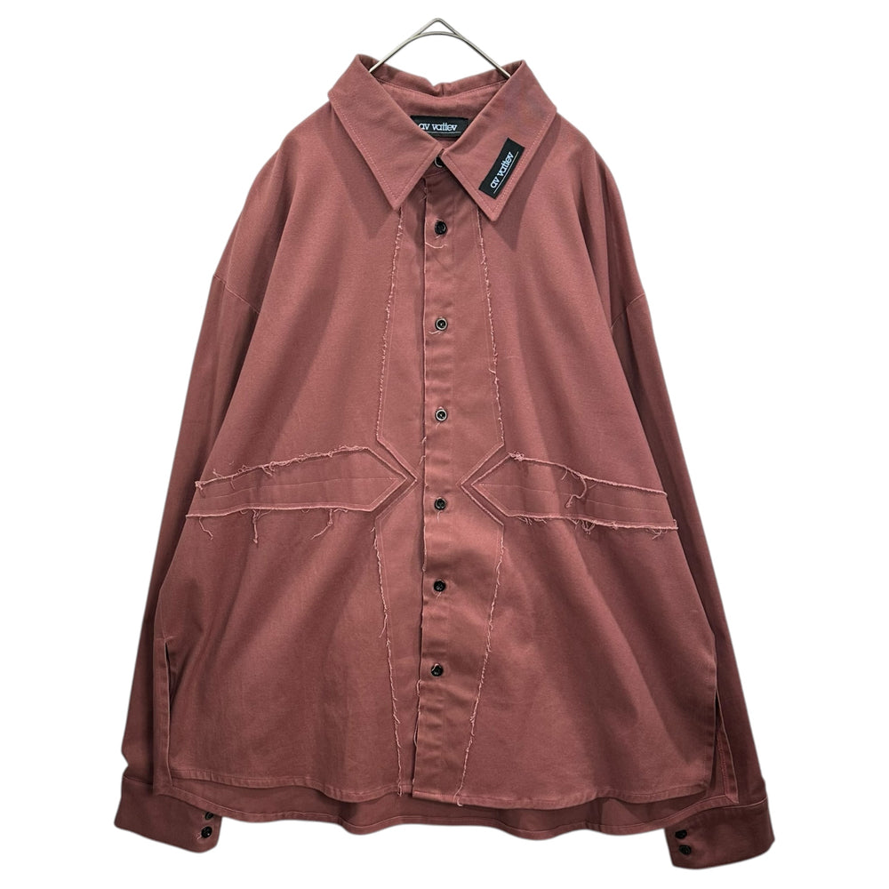 av vattev(アントニオ・ヴァッテフ / アヴァテヴ) Oversized Embellished Shirt オーバーサイズ エンベリッシュド シャツ S ピンク