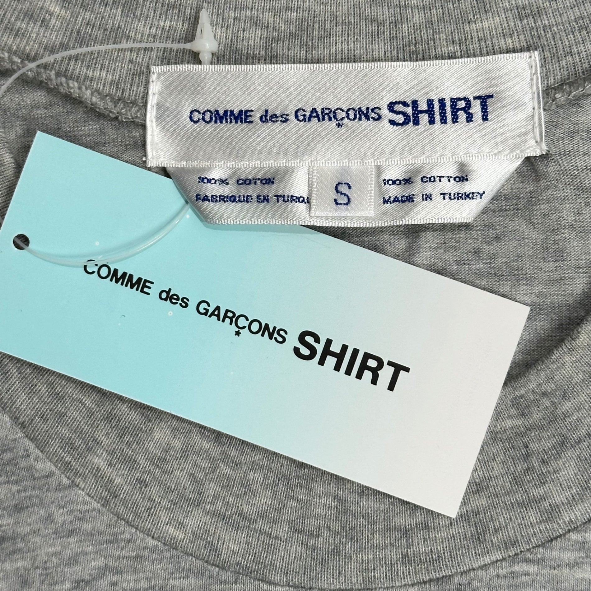 COMME des GARCONS SHIRT(コムデギャルソンシャツ) 2000's Poem Print S/S T-shirt ポエム 転写プリント 半袖 Tシャツ S10218 S グレー×マルチカラー