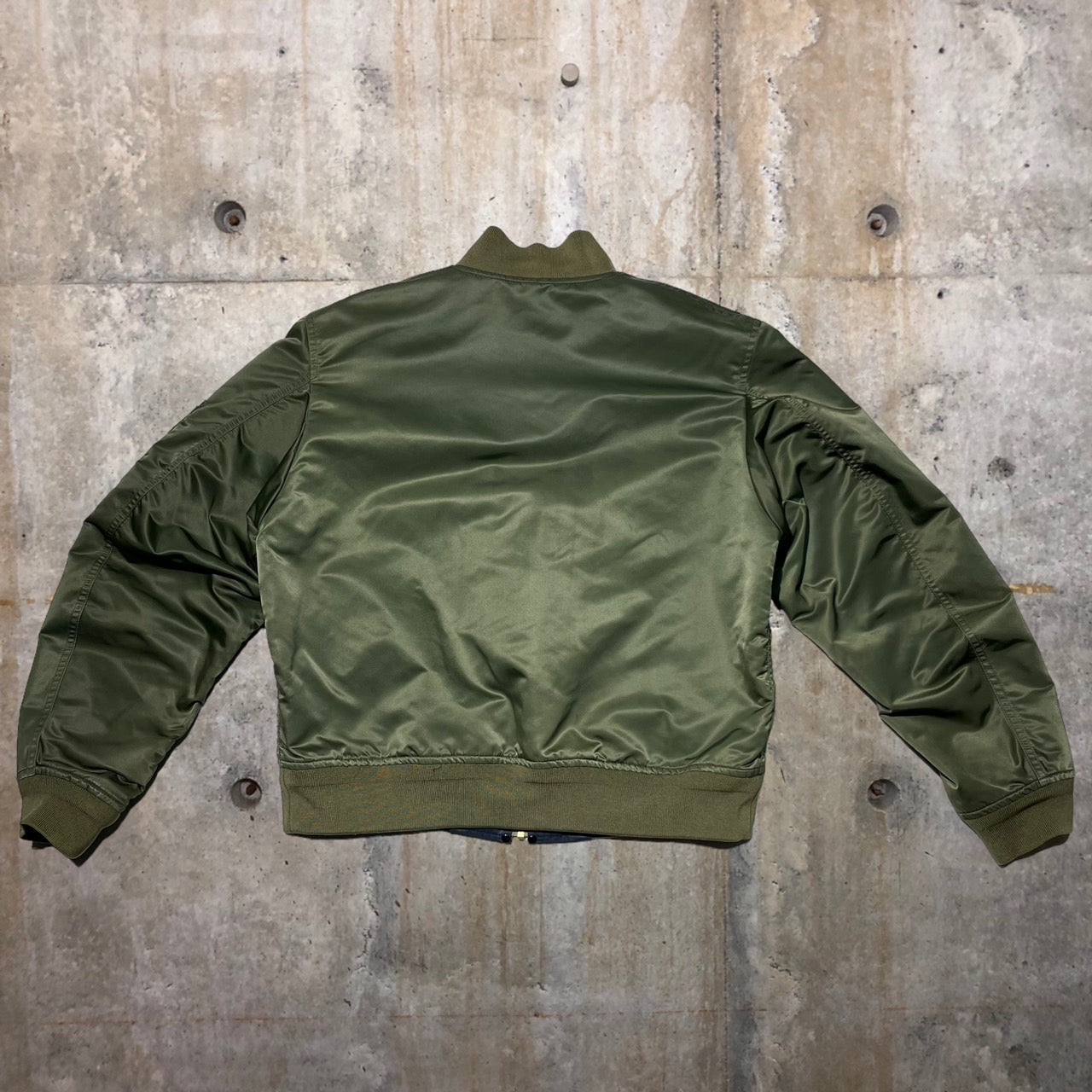 TOGA VIRILIS(トーガビリリース) Nylon twill bomber jacket TV52-FC313 46 カーキ×ネイビー