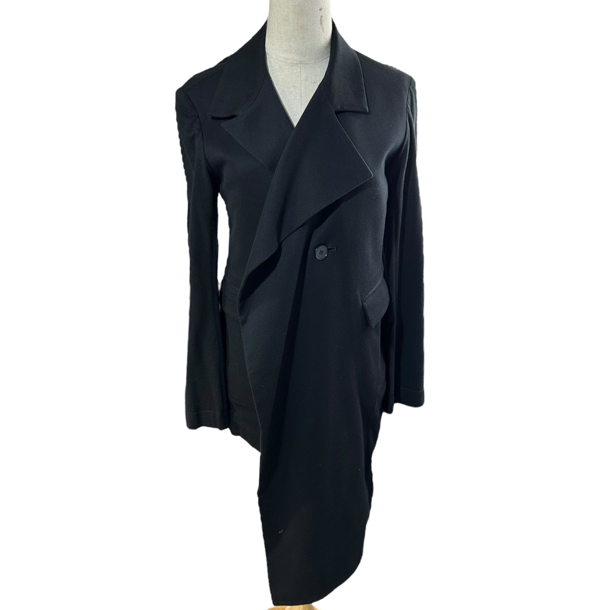 Ground Y(グラウンドワイ) 18SS Asymmetrical Jacket アシンメトリー 天竺 ジャケット GW-J01-011 1 ブラック テーラード