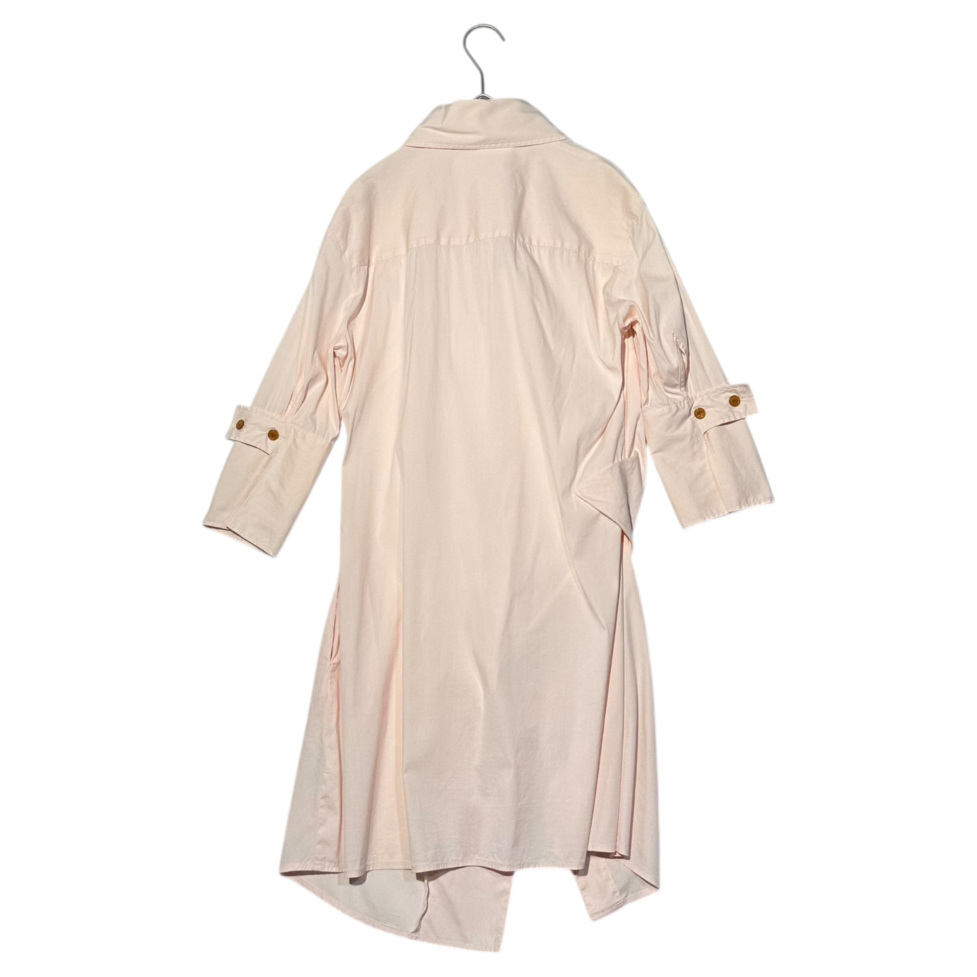 Vivienne Westwood RED LABEL(ヴィヴィアンウエストウッドレッドレーベル) Orb Logo Distorted Mini-Length Shirt Dress オーブ ロゴ 変形 ミニ丈 シャツ ワンピース 356-01-88021 M ピンク チュニック