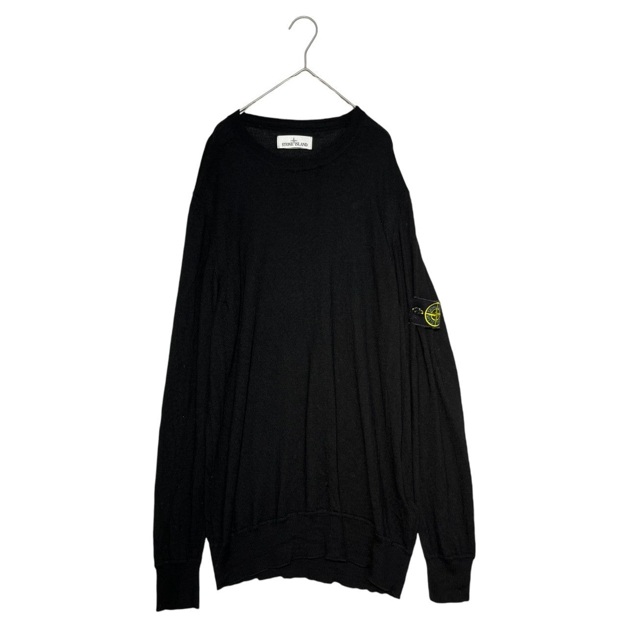 STONE ISLAND(ストーンアイランド) 21AW High gauge crew neck knit ハイゲージ クルーネック ニット 7515526C4 XL ブラック