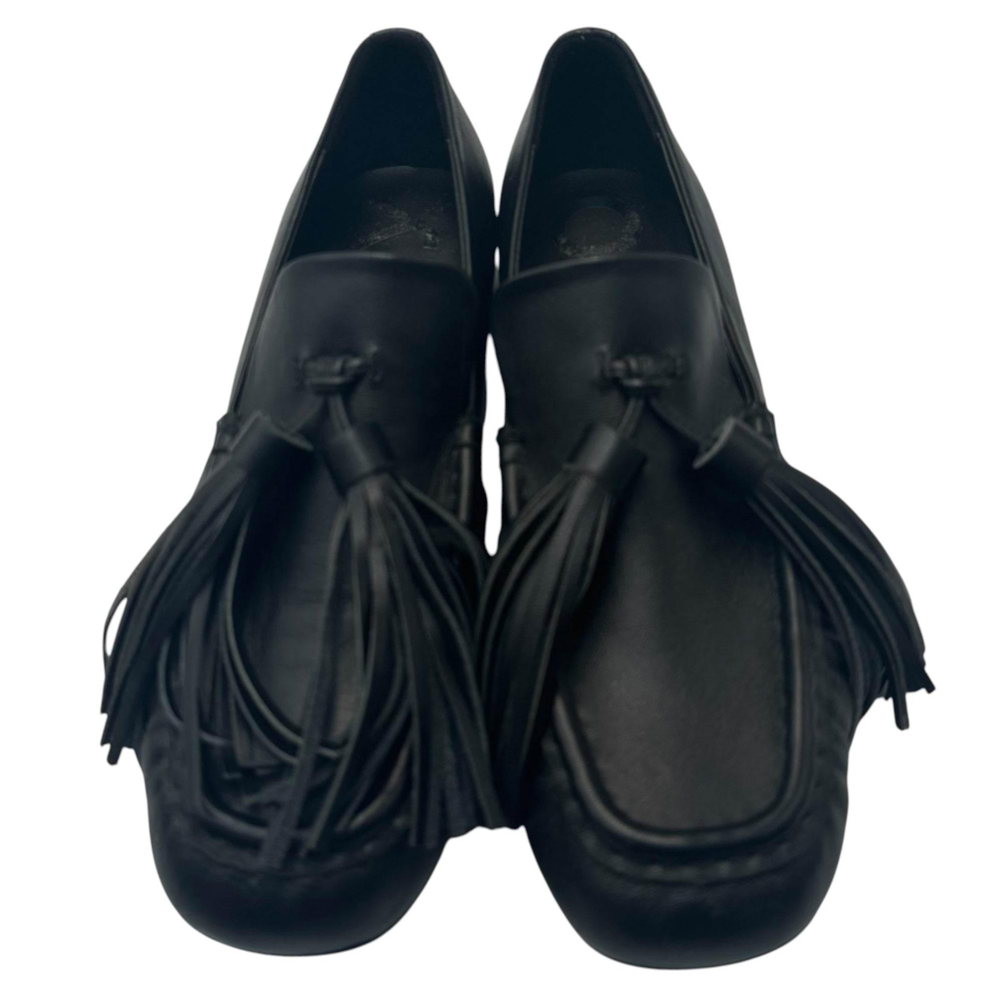 OPEN YY(オープンワイワイ) Black Tassel Loafers タッセル ローファー 37.5(で約24.0cm〜24.5cm) ブラック 革靴 PNG STORE 取扱