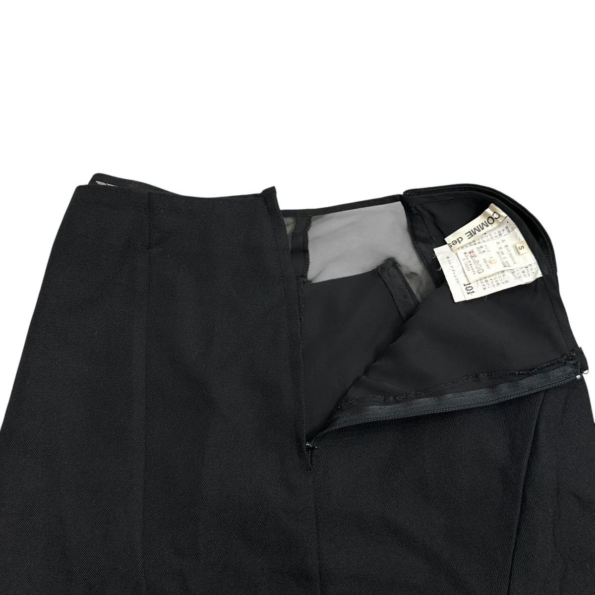 COMME des GARCONS(コムデギャルソン) 1997AW Sheer-Panel Wool Long Skirt シアー 切替 ウール ロング スカート GS-04009S S ブラック AD1997 90s アーカイブ