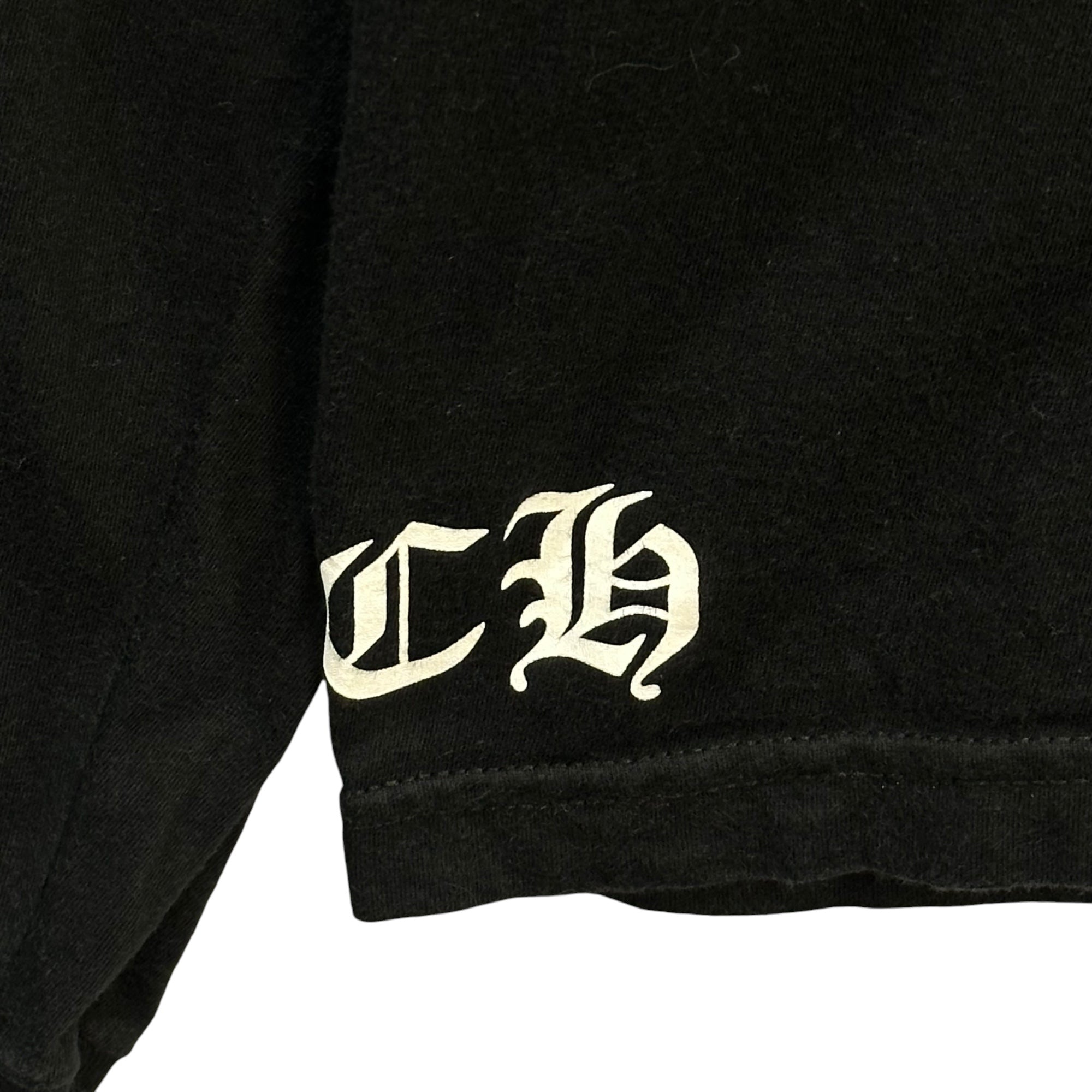 CHROME HEARTS(クロムハーツ) CH Plus Circle Logo L/S Tee CHプラス サークルロゴ ロングスリーブ Tシャツ 2212-304-0158 M ブラック×ホワイト 長袖 クロムハーツジャパンタグ