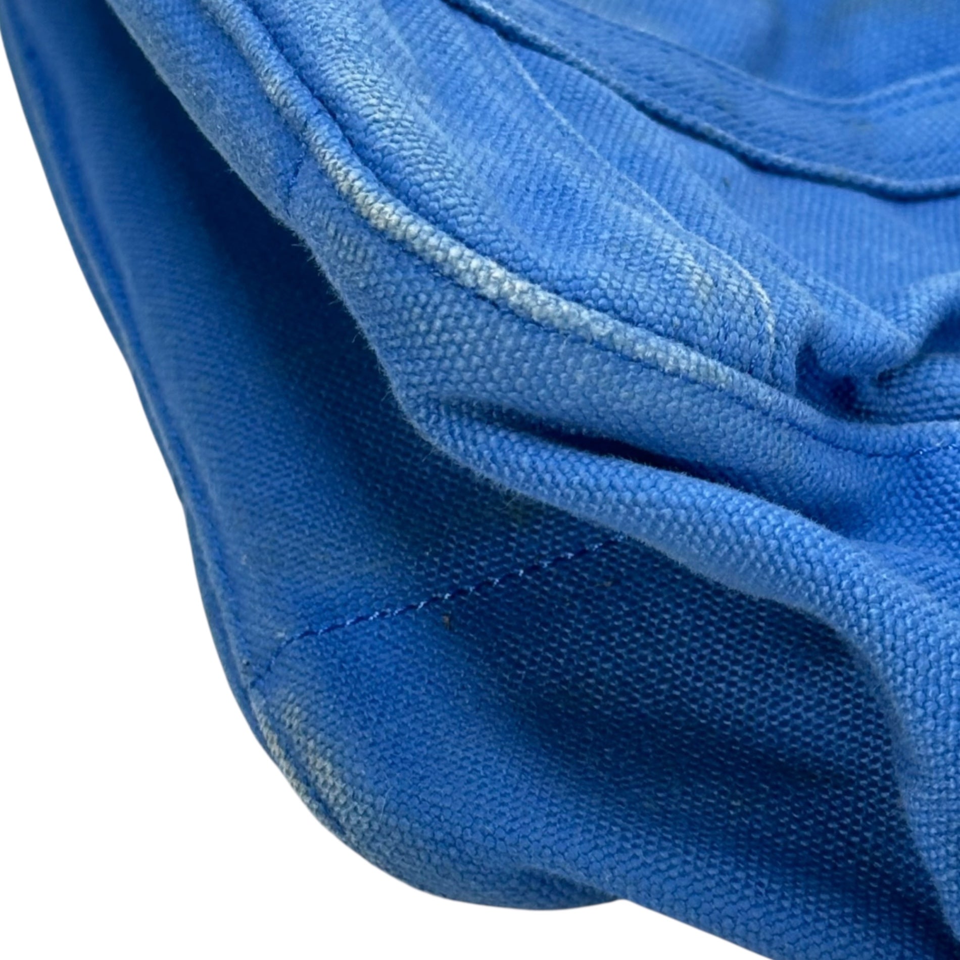 PORTER×FABRICK(ポーター×ファブリック) MEDICOM TOY Canvas Leather Mini Boston Bag メディコムトイ キャンバス レザー ミニ ボストン バッグ ブルー×ブラウン ハンド 肩掛け